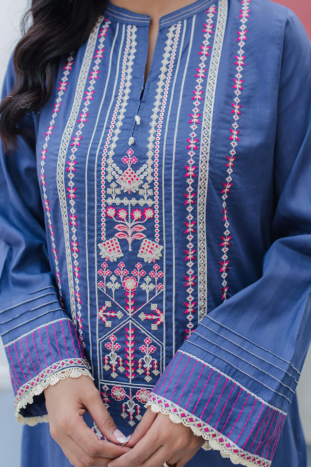 Embroidered Kurta - 1032 - Image 4