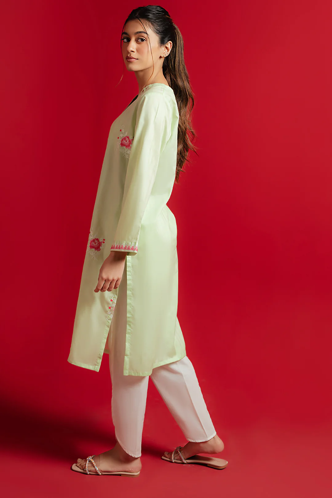 Embroidered Kurta - 1156 - Image 3