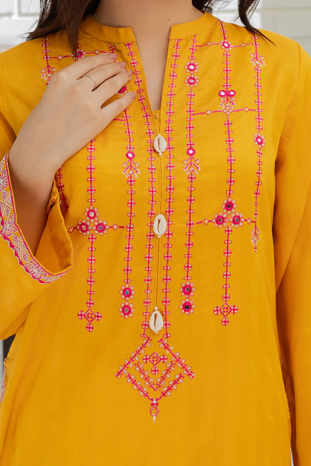 Embroidered Kurta - 1206 - Image 4