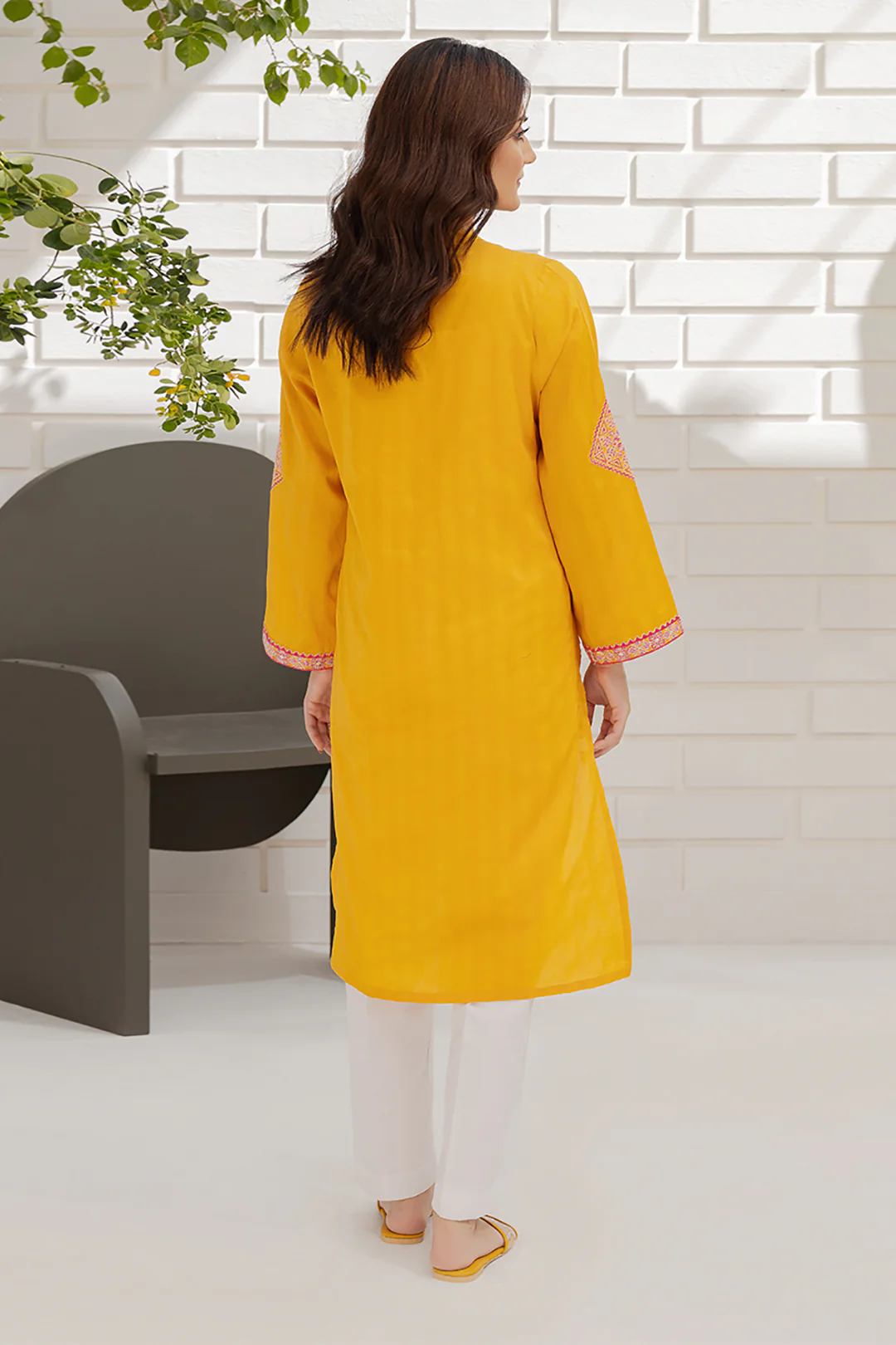 Embroidered Kurta - 1206 - Image 5
