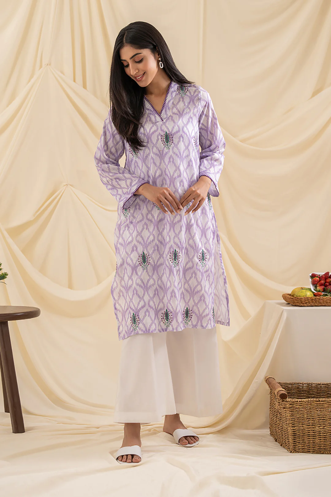 Embroidered Kurta - 1671 - Image 2