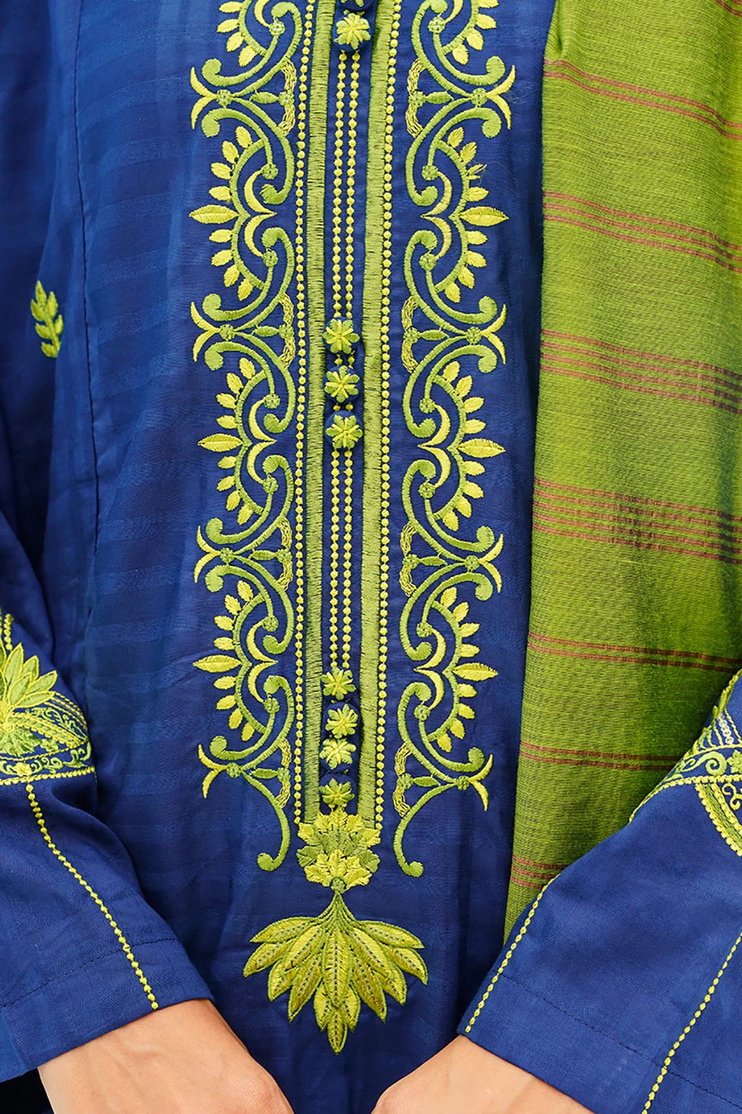 Embroidered Kurta Dupatta - 0891 - Image 4