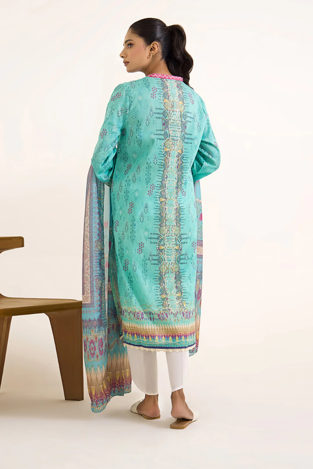 Embroidered Kurta Dupatta - 1065 - Image 5