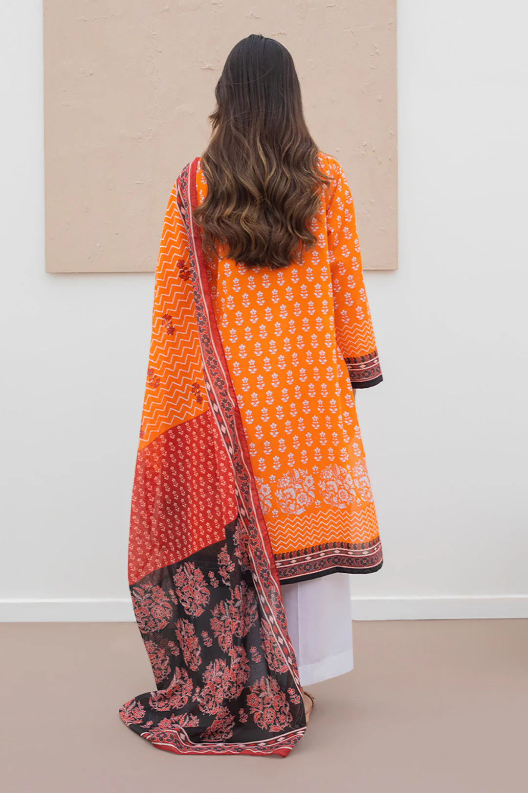 Embroidered Kurta Dupatta - 1068 - Image 5