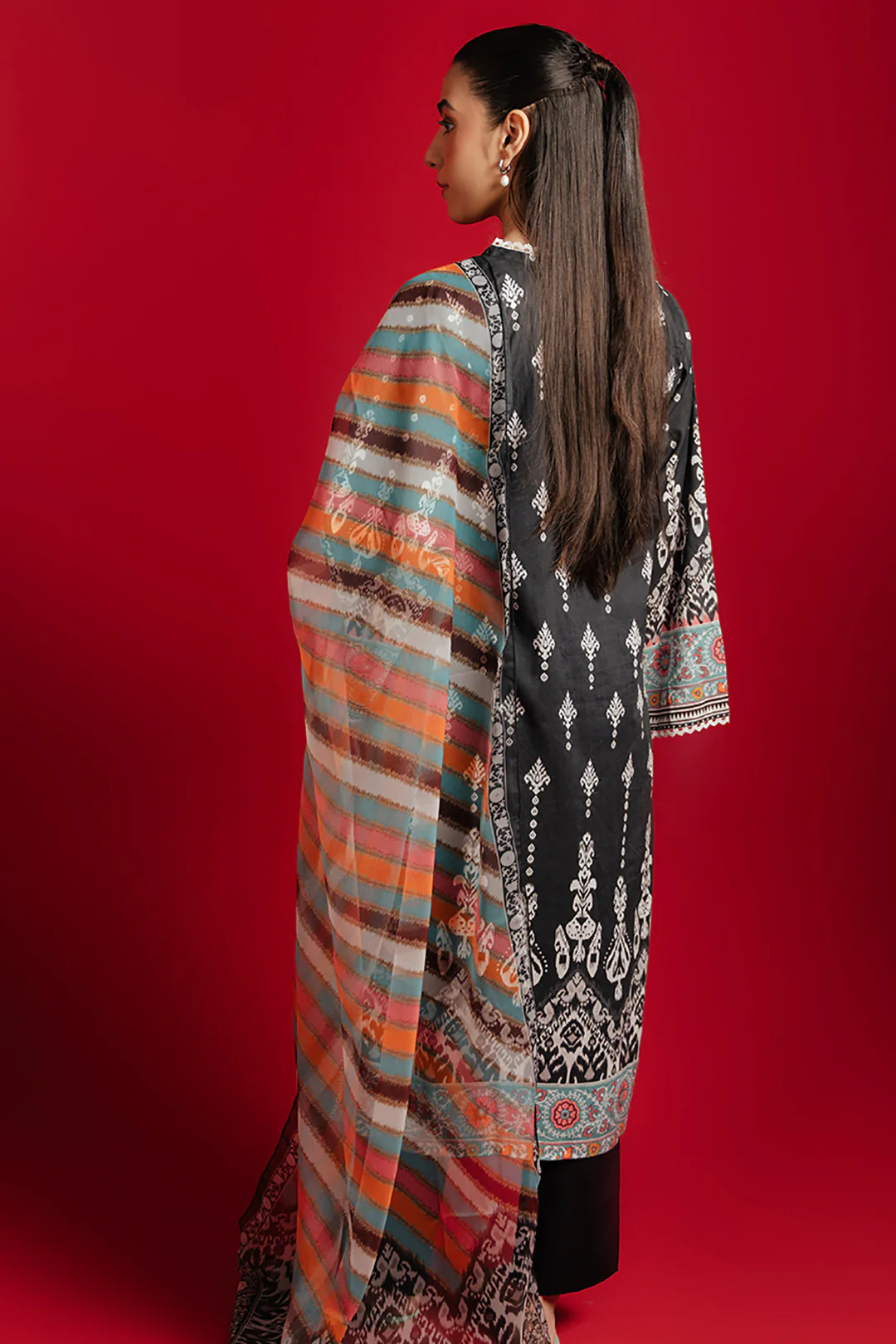 Embroidered Kurta Dupatta - 1180 - Image 5