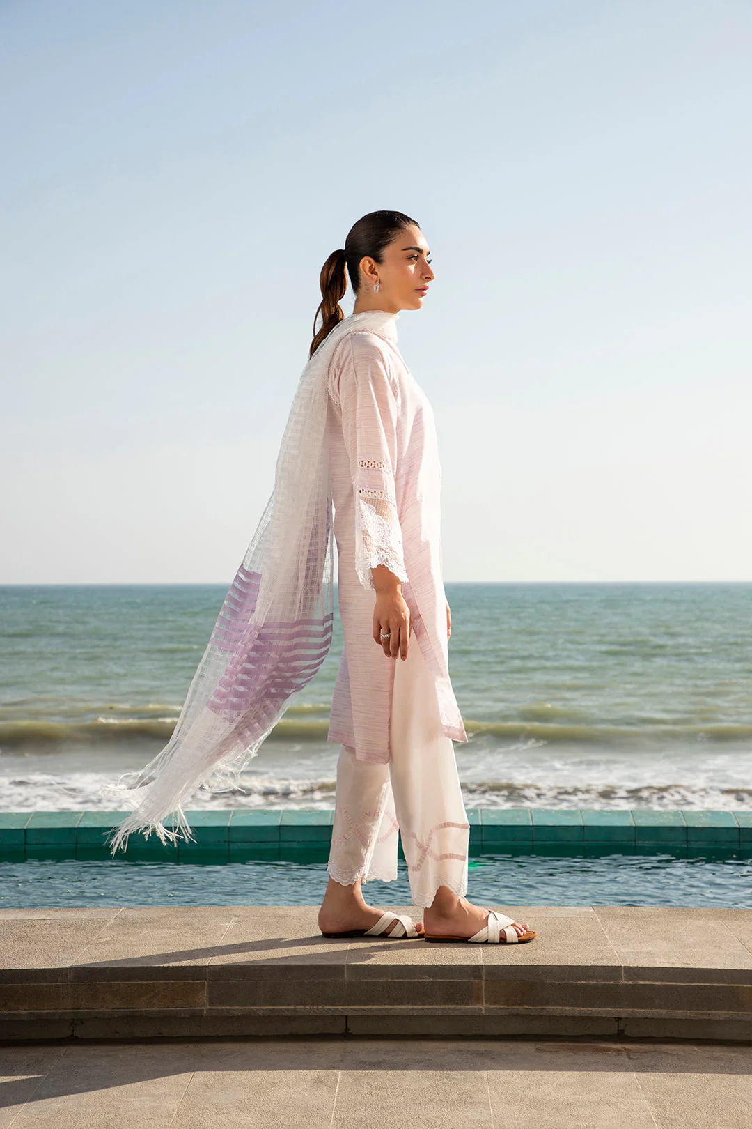 Embroidered Kurta Dupatta Trouser - 0369 - Image 3