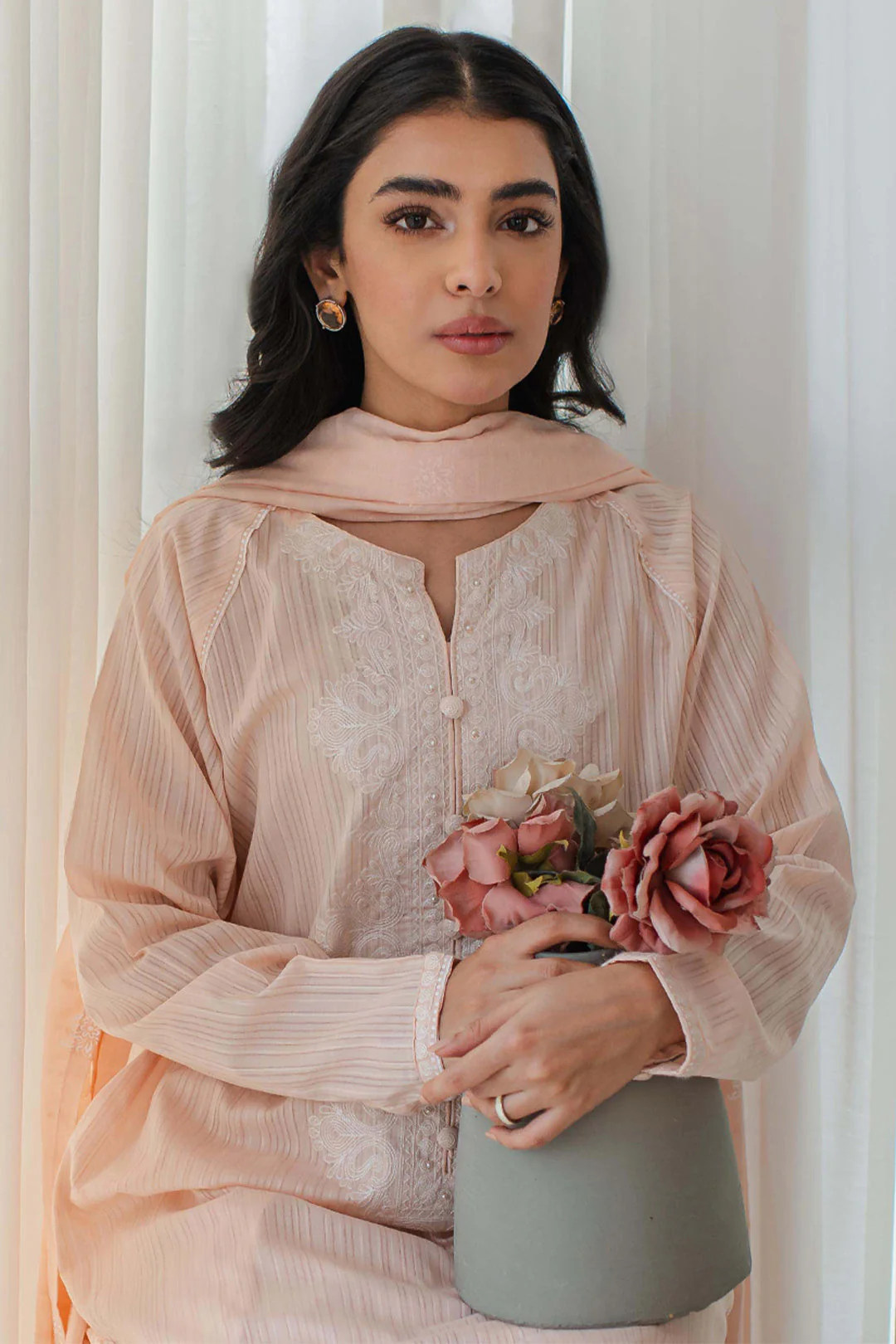 Embroidered Kurta Dupatta Trouser - 0597