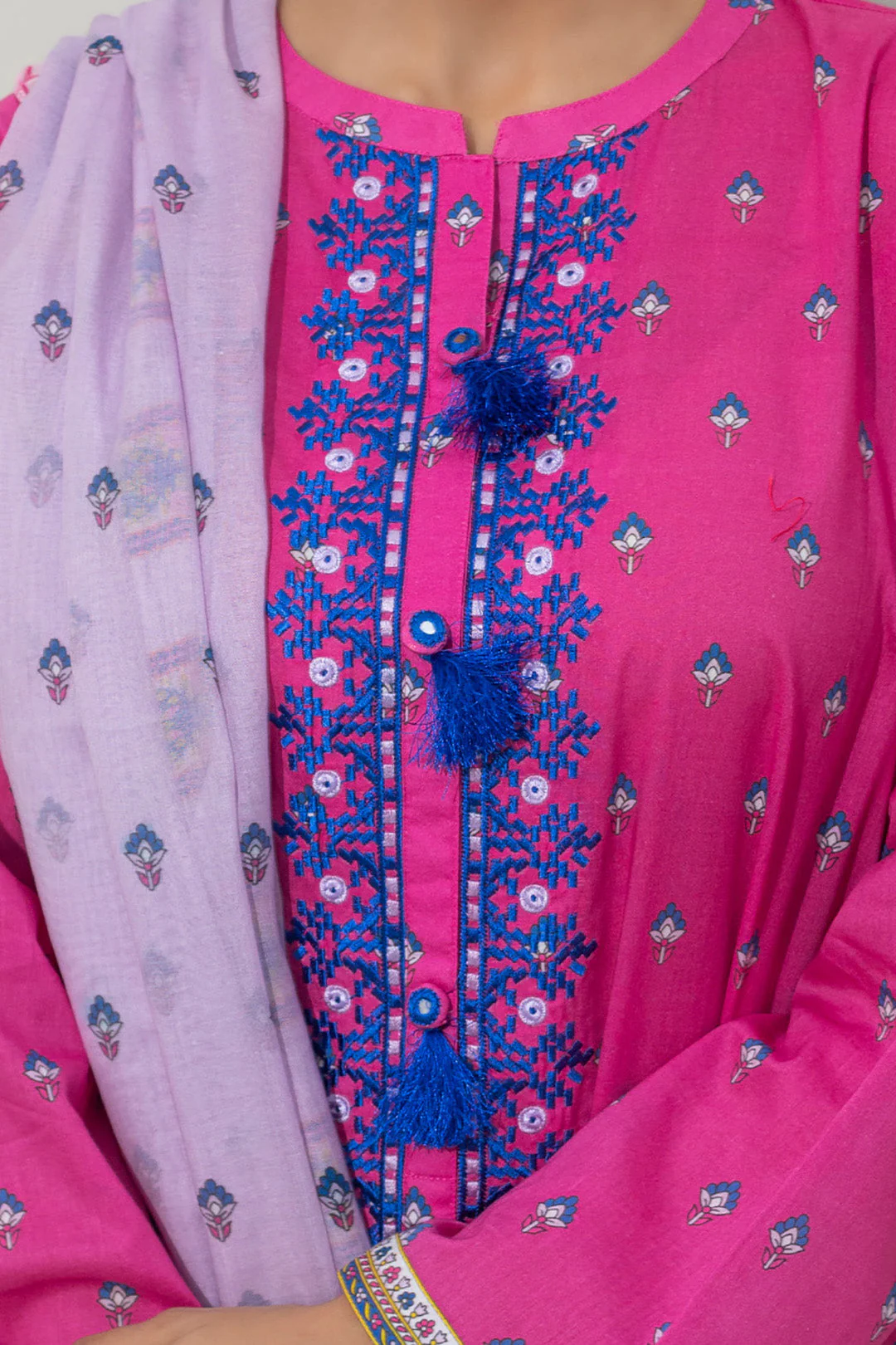 Embroidered Kurta Dupatta Trouser - 0971 - Image 4