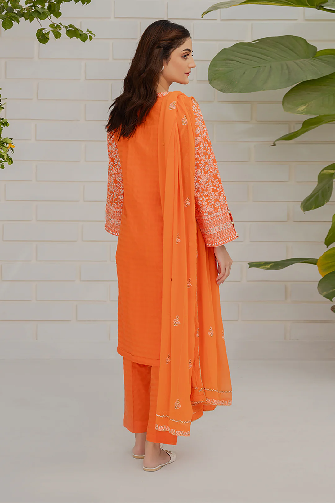 Embroidered Kurta Dupatta Trouser - 0990 - Image 3