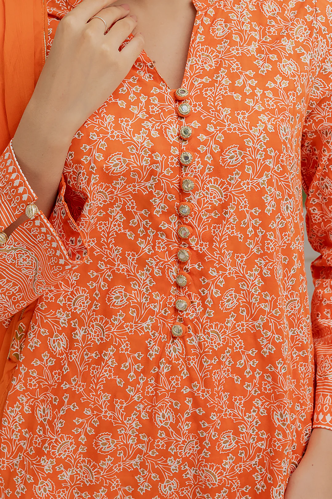 Embroidered Kurta Dupatta Trouser - 0990 - Image 4