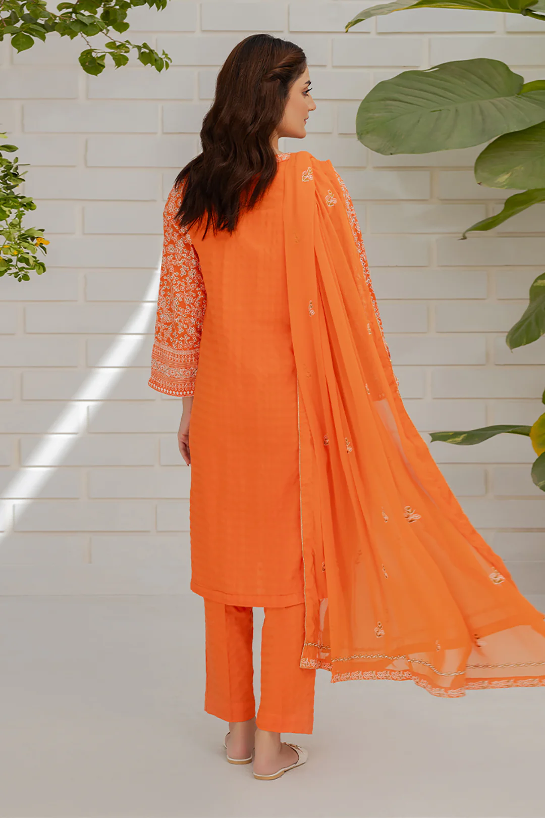 Embroidered Kurta Dupatta Trouser - 0990 - Image 5