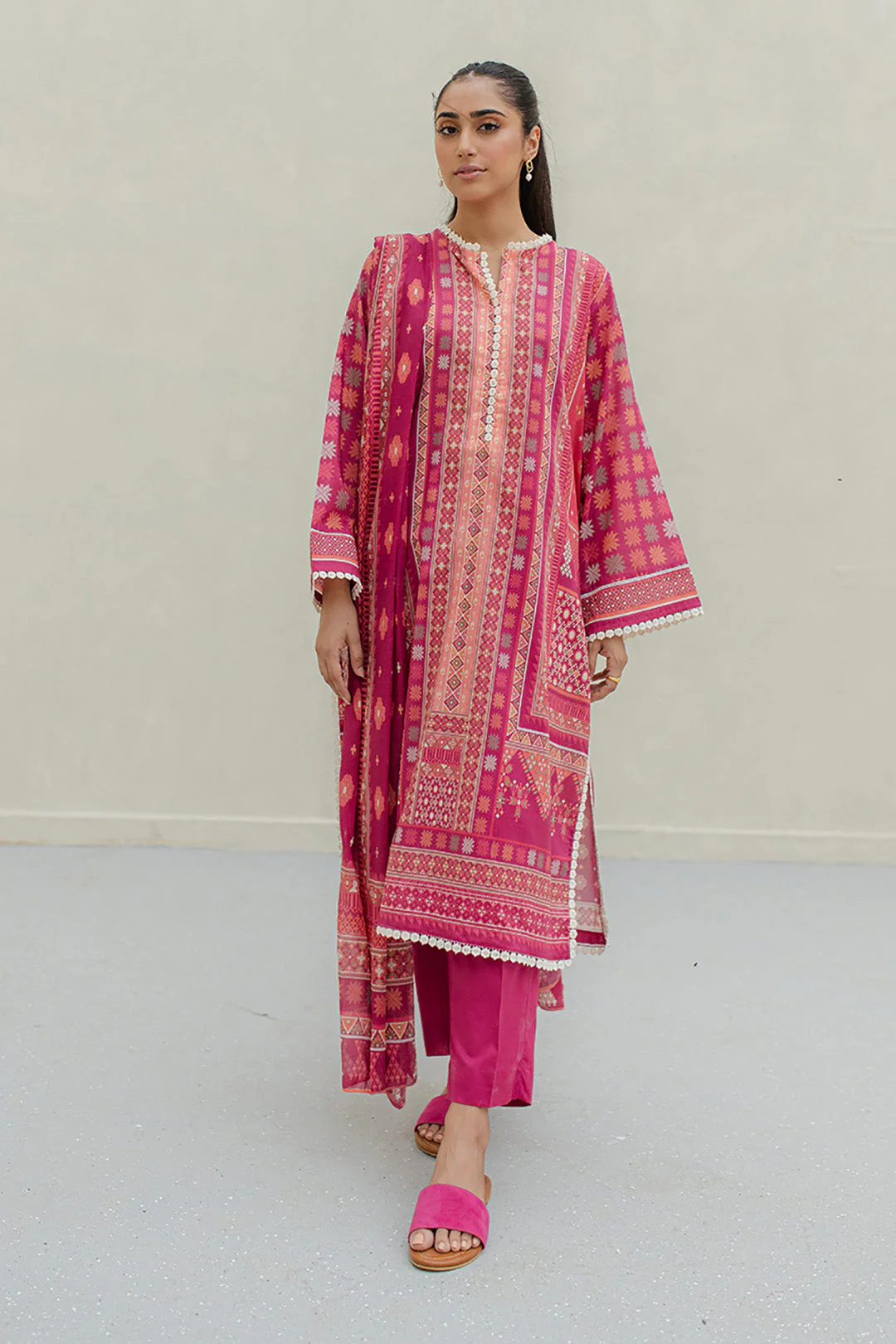 Kurta Dupatta Trouser - 1075 - Image 2