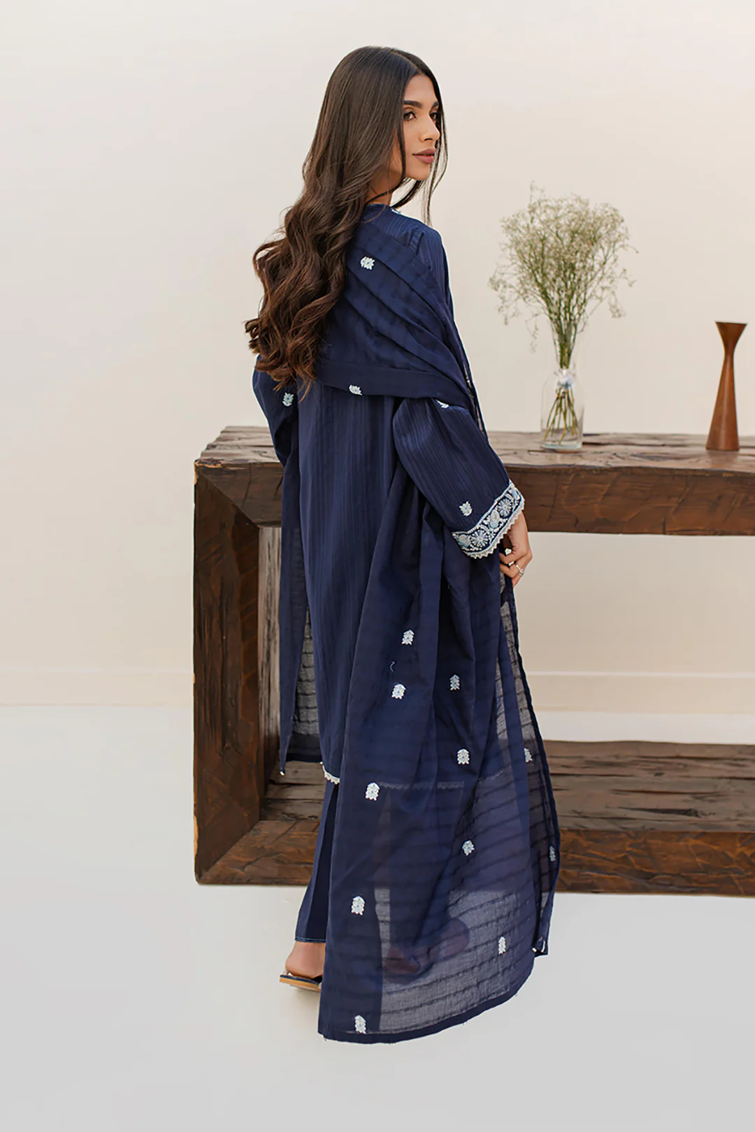 Embroidered Kurta Dupatta Trouser - 1243 - Image 5