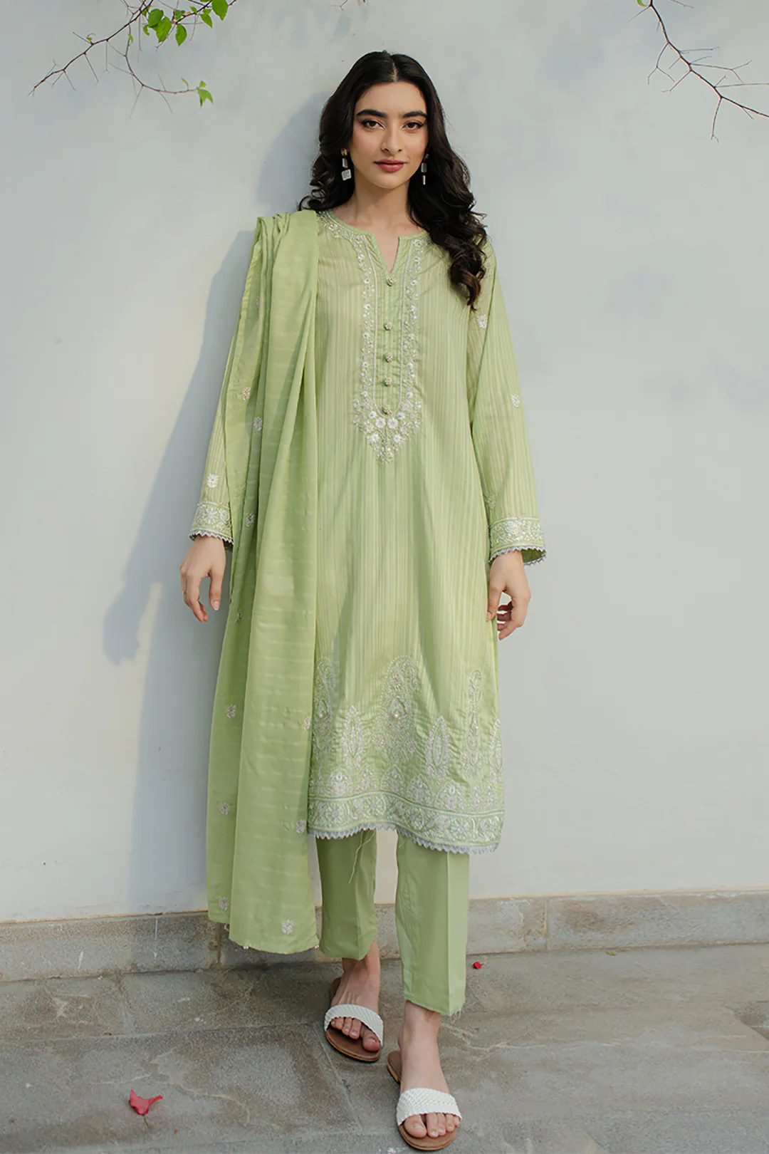 Embroidered Kurta Dupatta Trouser - 1244 - Image 2