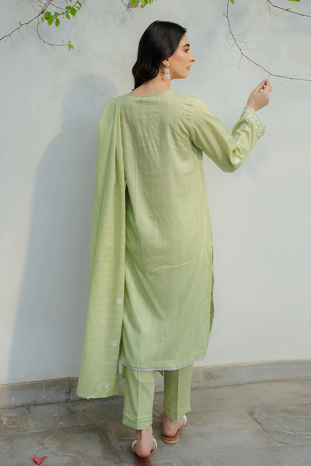 Embroidered Kurta Dupatta Trouser - 1244 - Image 5