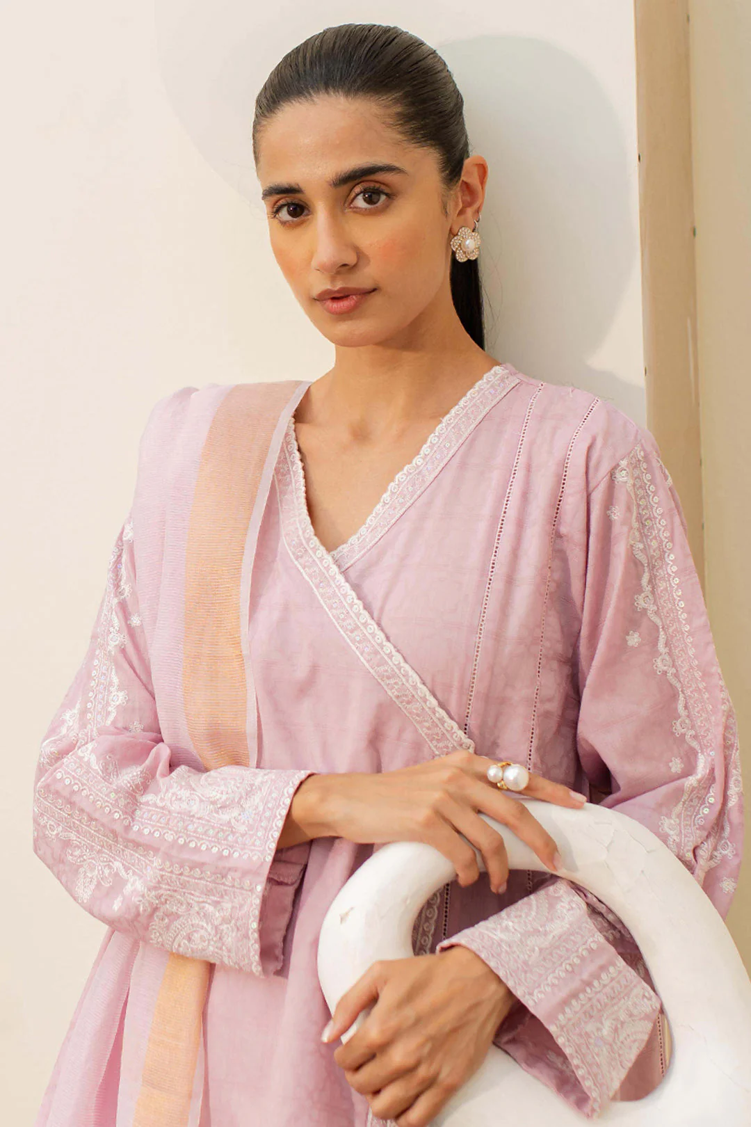 Embroidered Kurta Dupatta Trouser - 1252 - Image 6