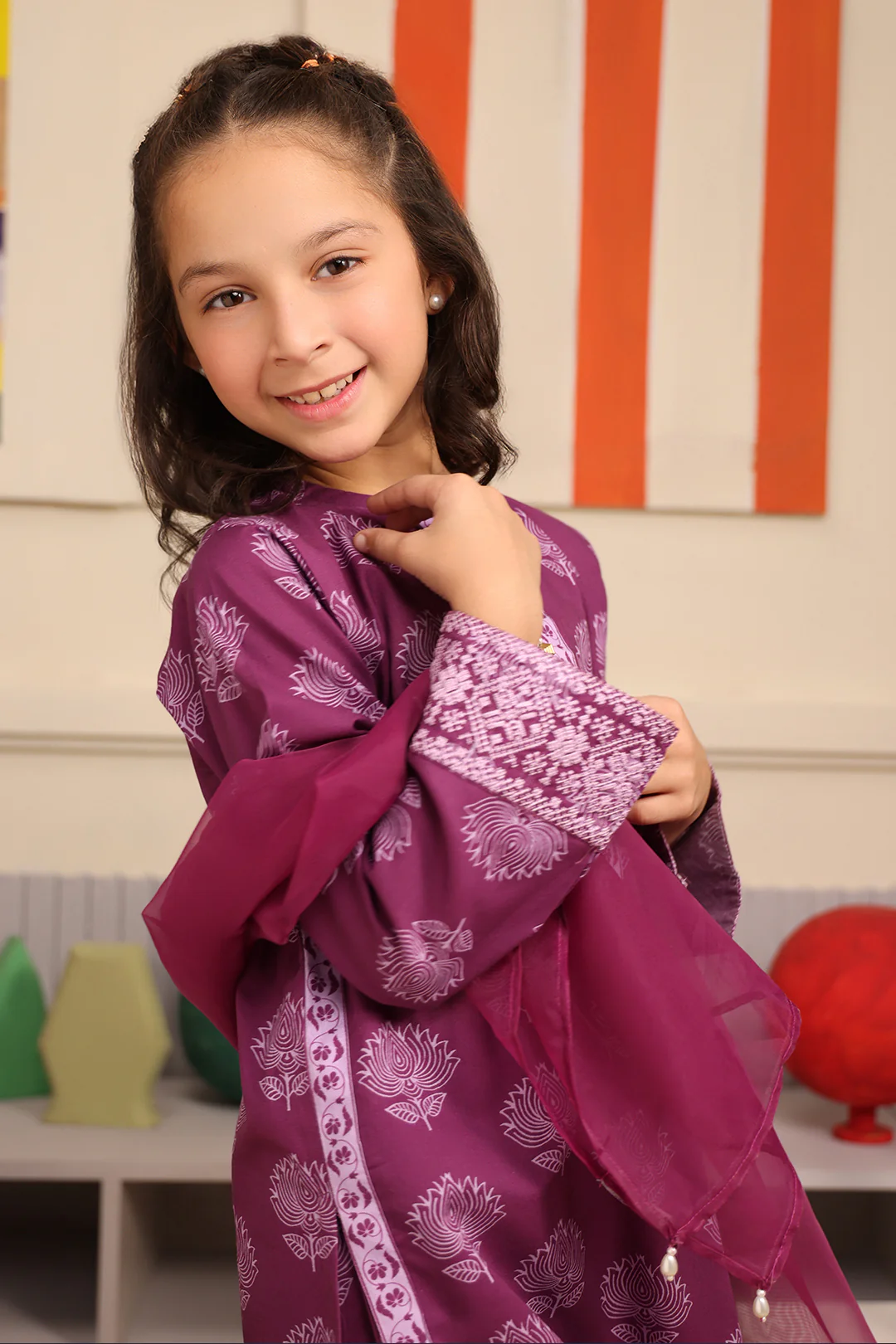 Embroidered Kurta Dupatta Trouser - 3664 - Image 3