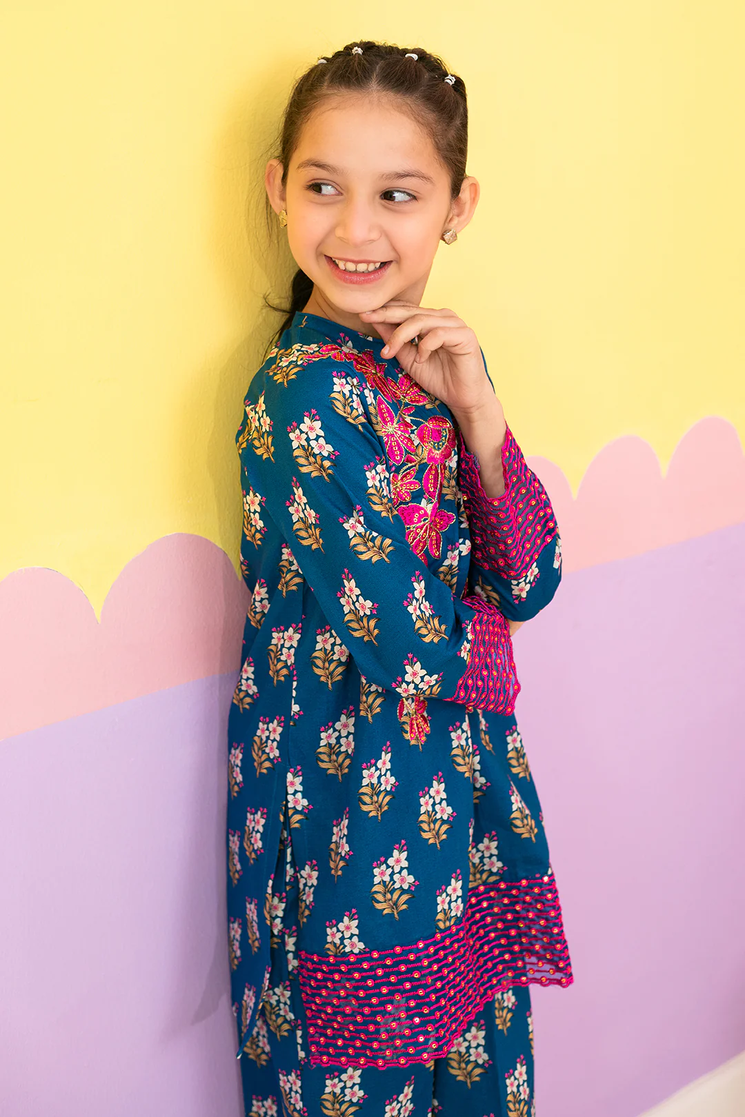 Embroidered Kurta Dupatta Trouser - 3672 - Image 2