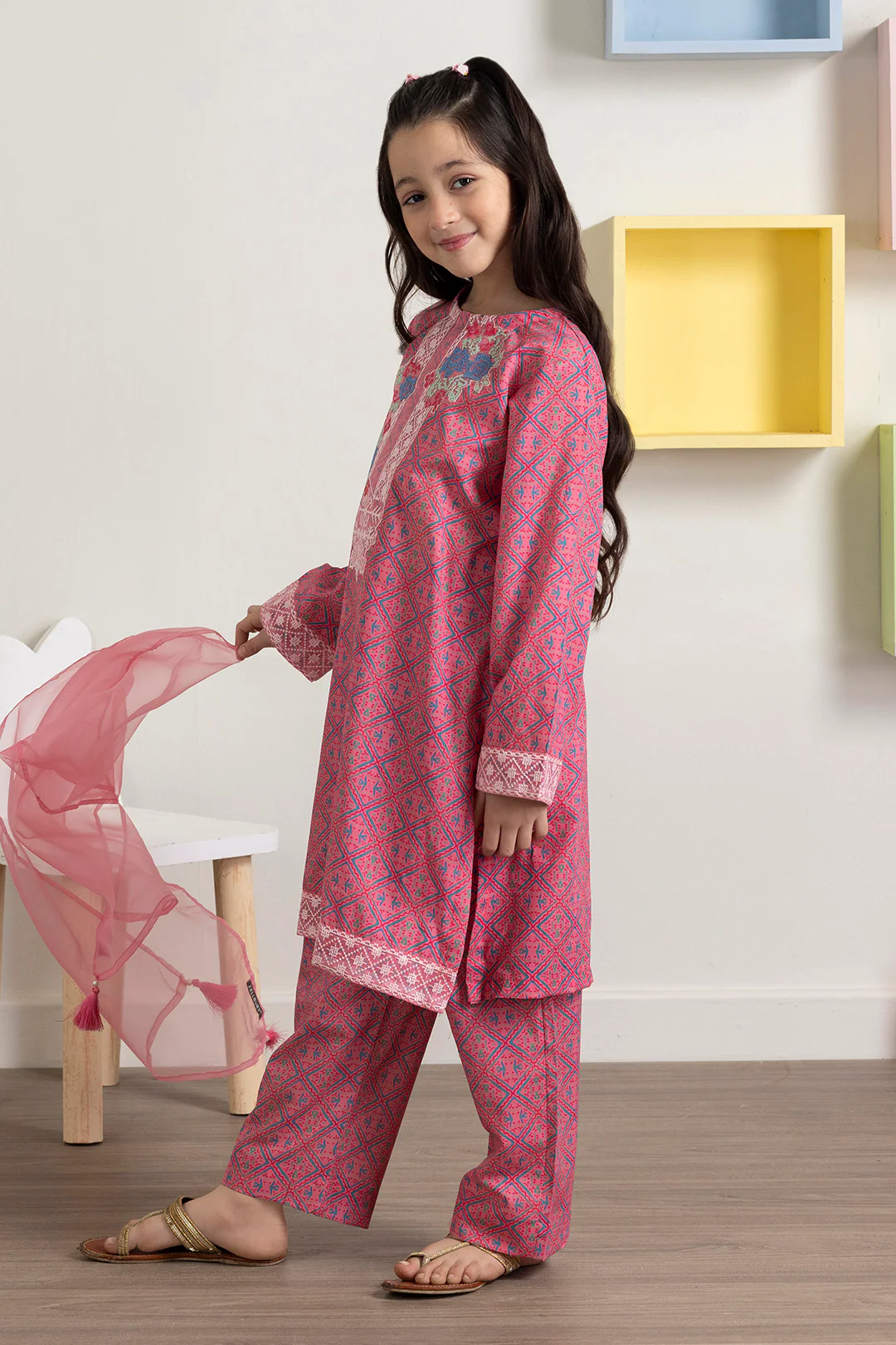 Embroidered Kurta Dupatta Trouser - 3409 - Image 4