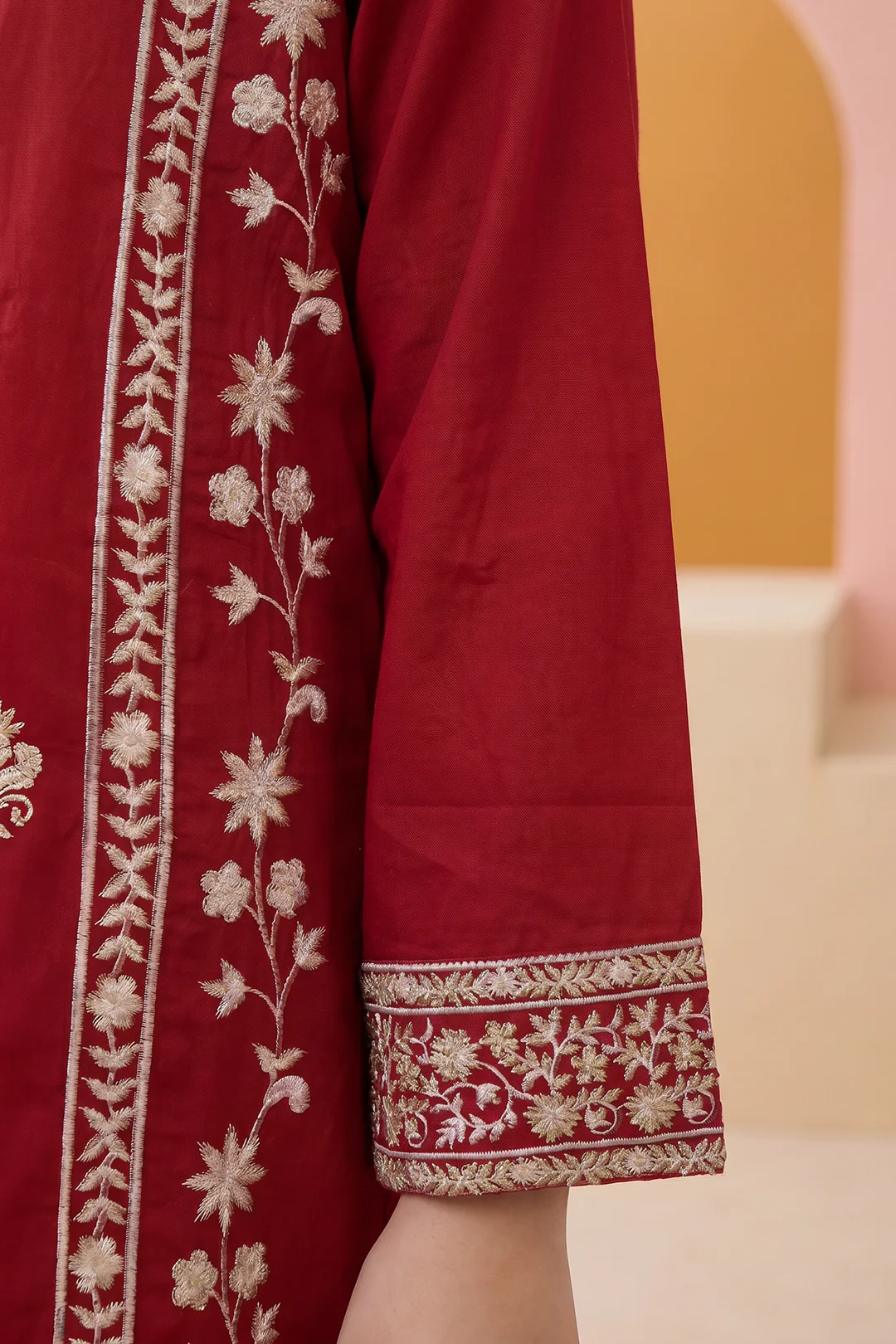 Embroidered Kurta Dupatta Trouser - 3486 - Image 4