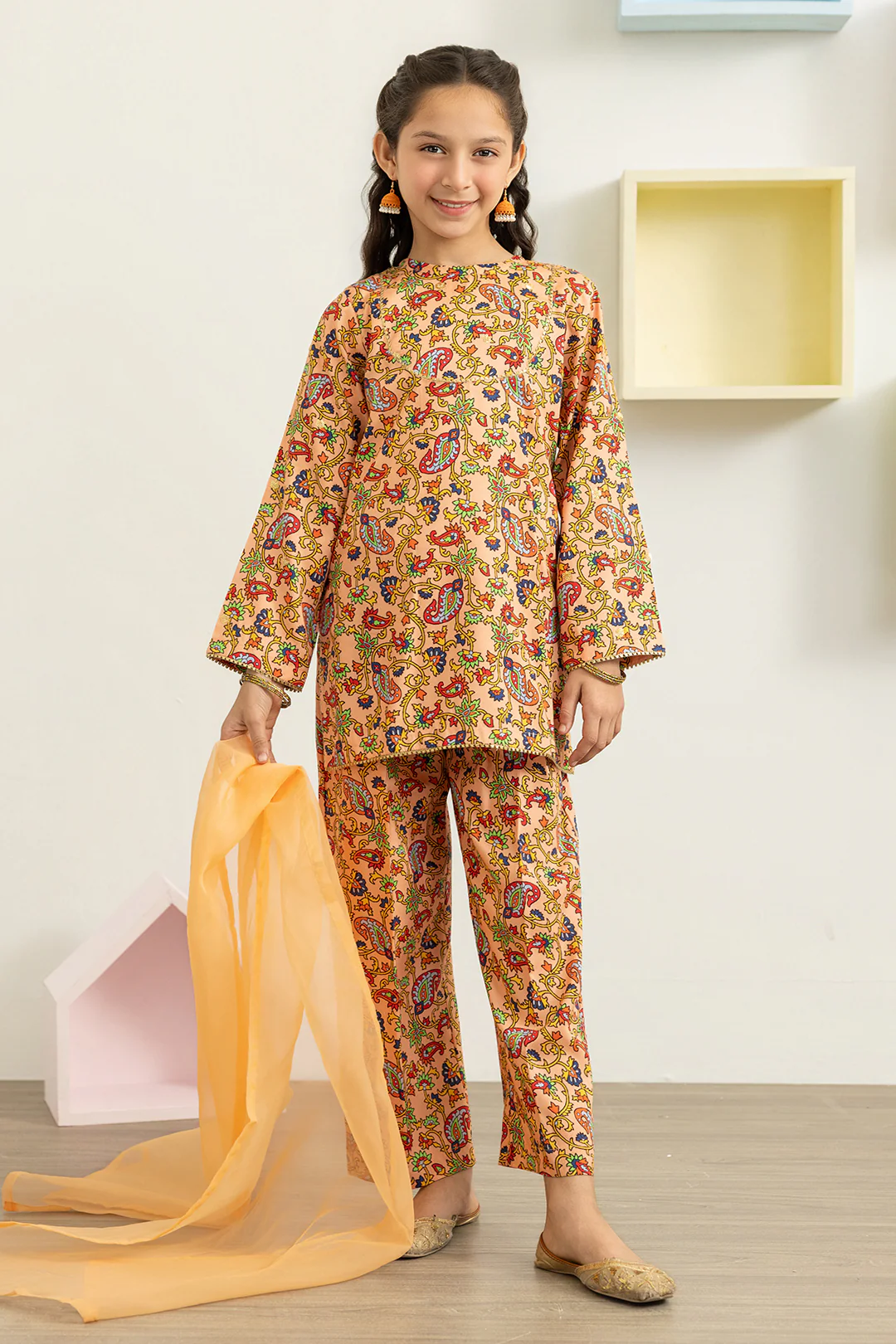 Embroidered Kurta Dupatta Trouser - 3460