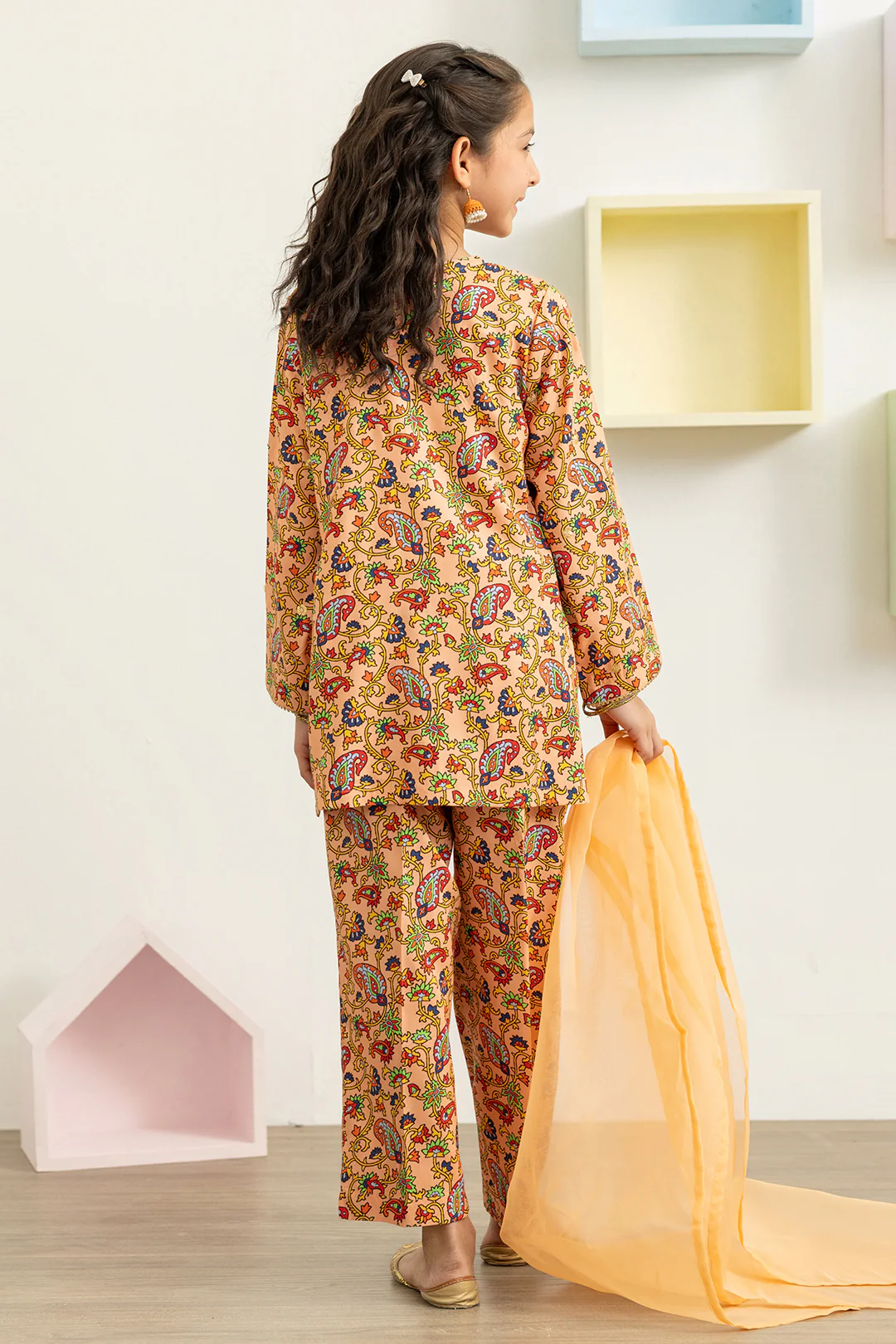 Embroidered Kurta Dupatta Trouser - 3460 - Image 10
