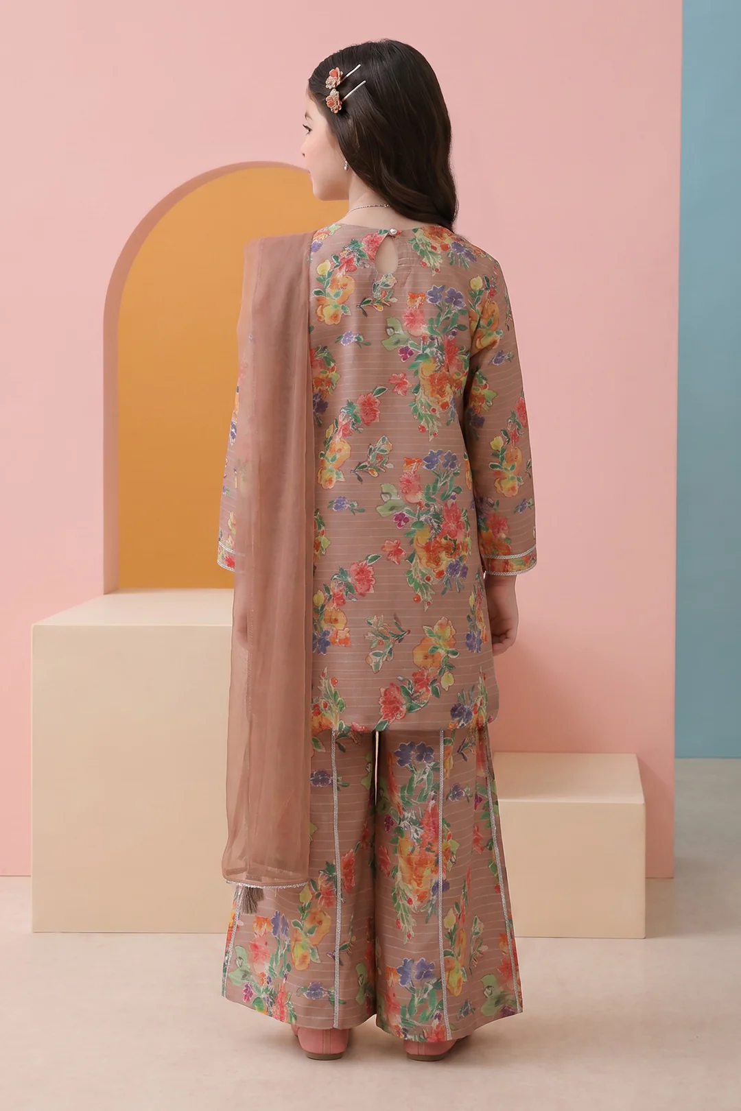 Embroidered Kurta Dupatta Trouser - 3477 - Image 5