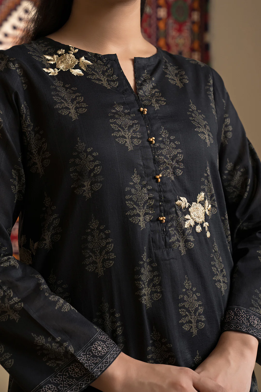 Embroidered Kurta Dupatta Trouser - 2298 - Image 4