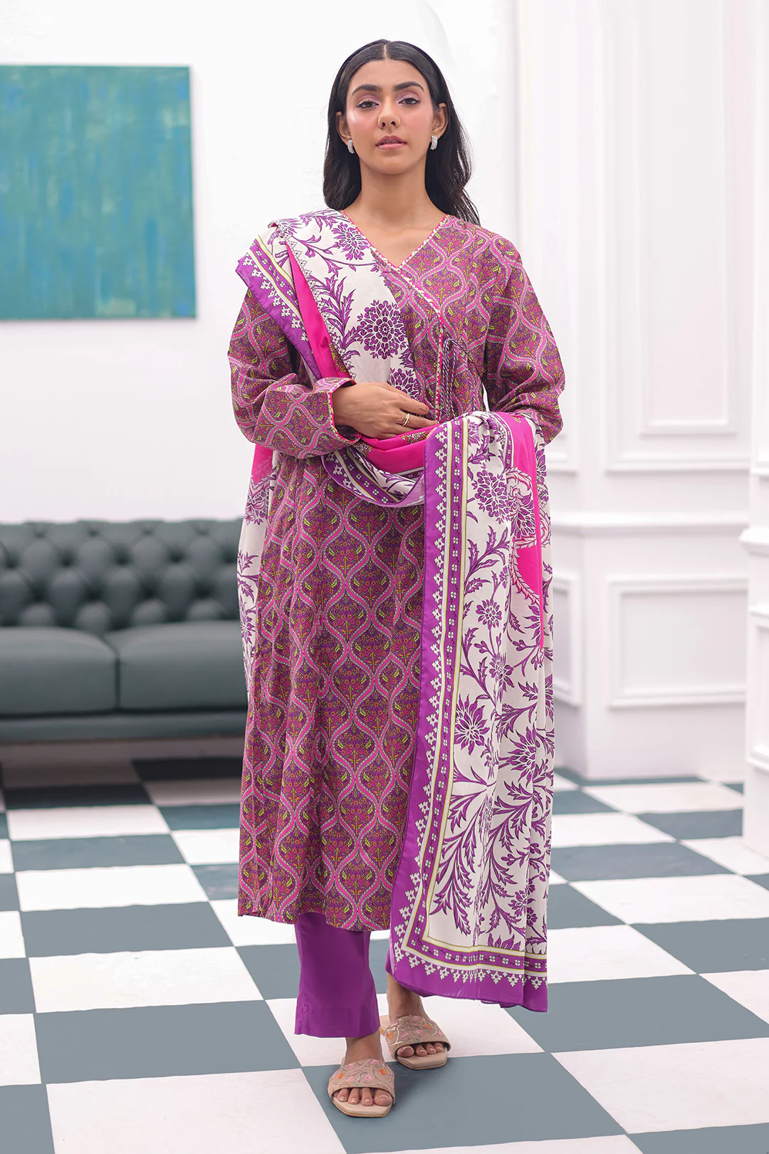 Kurta Dupatta Trouser - 2886 - Image 2