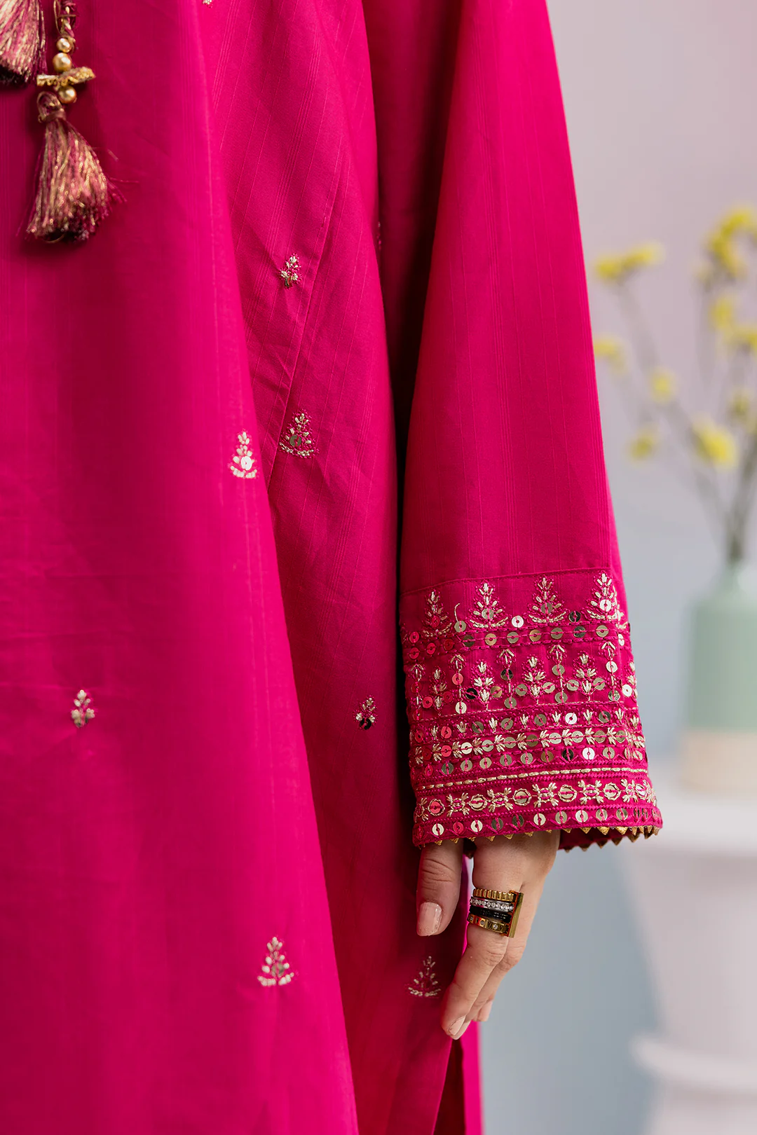 Embroidered Kurta Dupatta Trouser - 3230 - Image 5