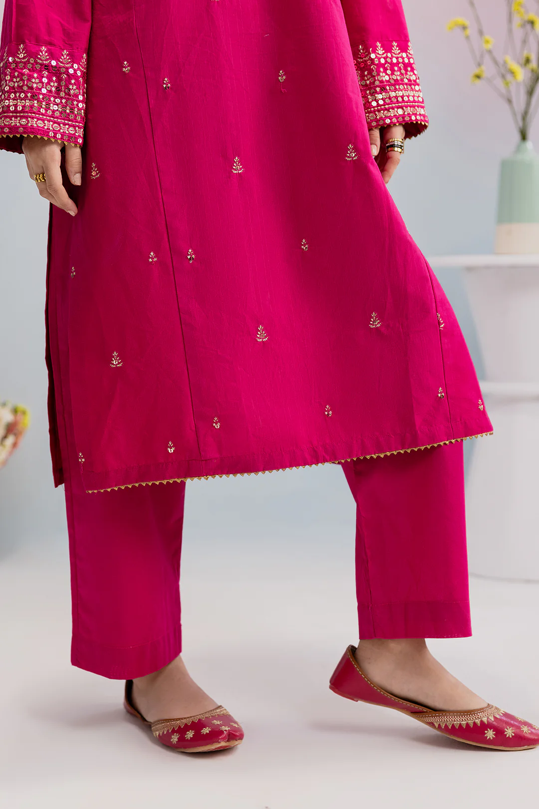 Embroidered Kurta Dupatta Trouser - 3230 - Image 6