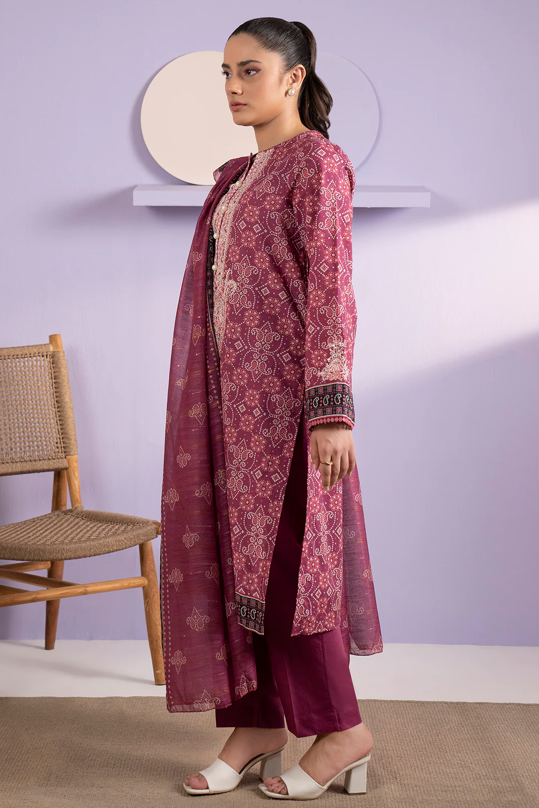 Embroidered Kurta Dupatta Trouser - 3286 - Image 8