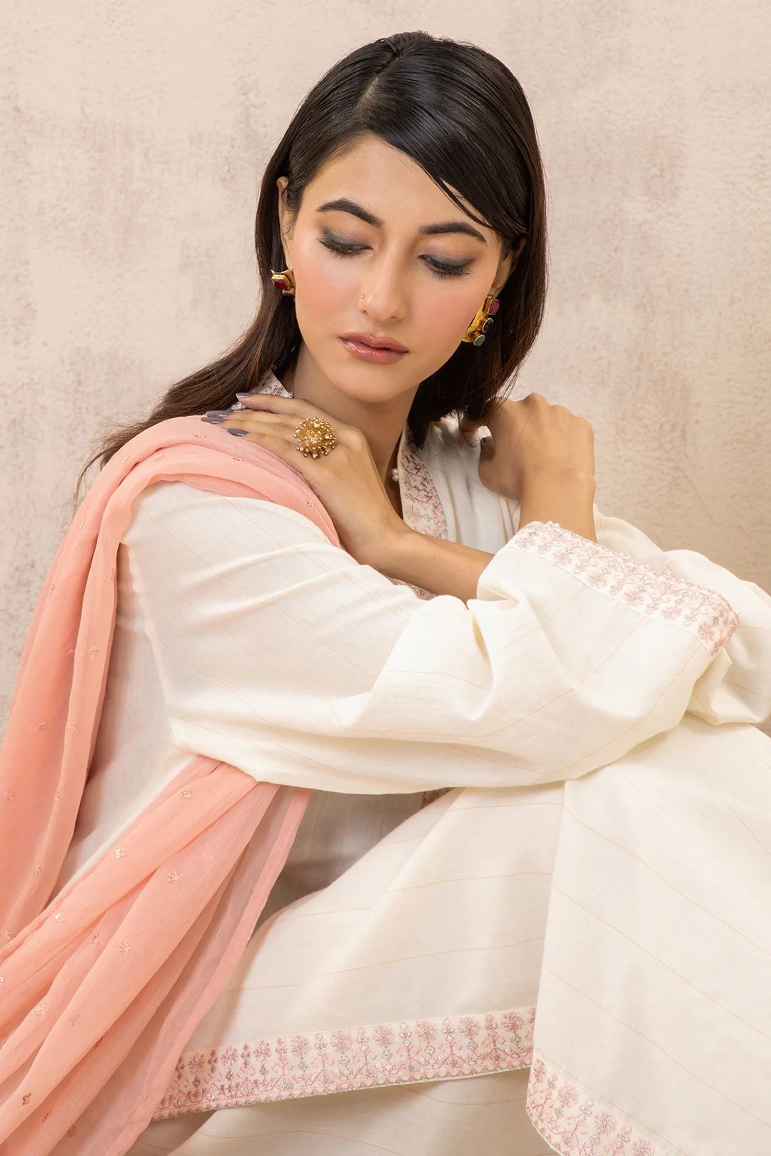 Embroidered Kurta Dupatta Trouser - 3333 - Image 2