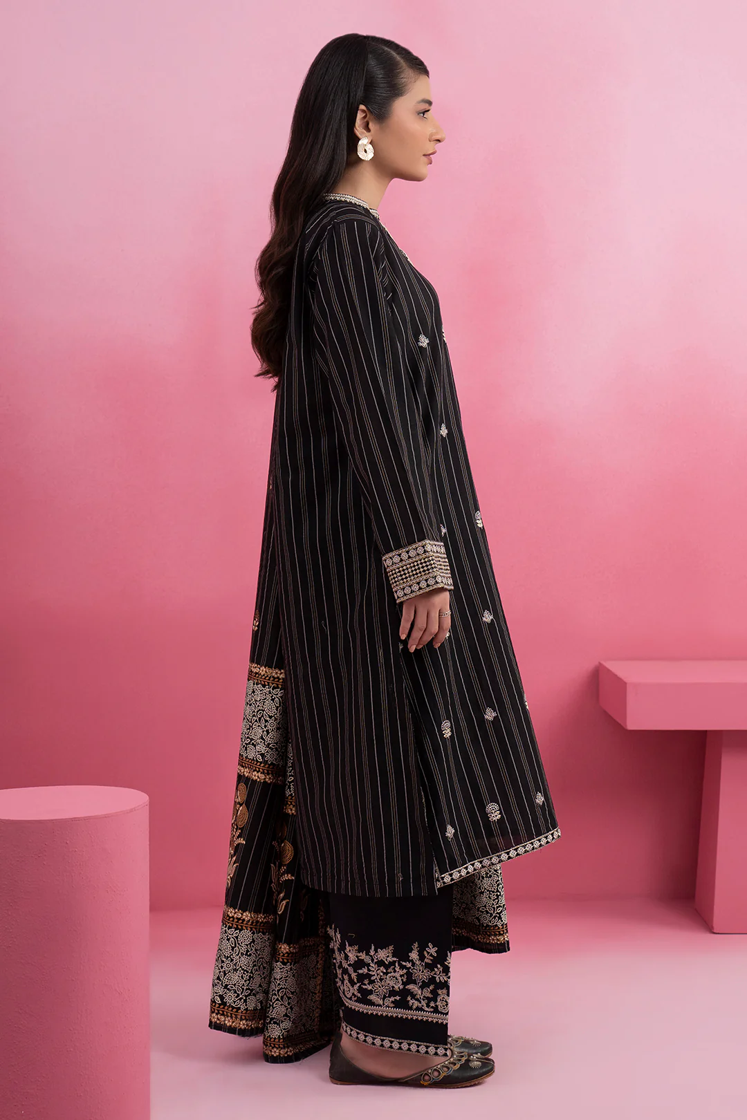 Embroidered Kurta Dupatta Trouser - 3415 - Image 6
