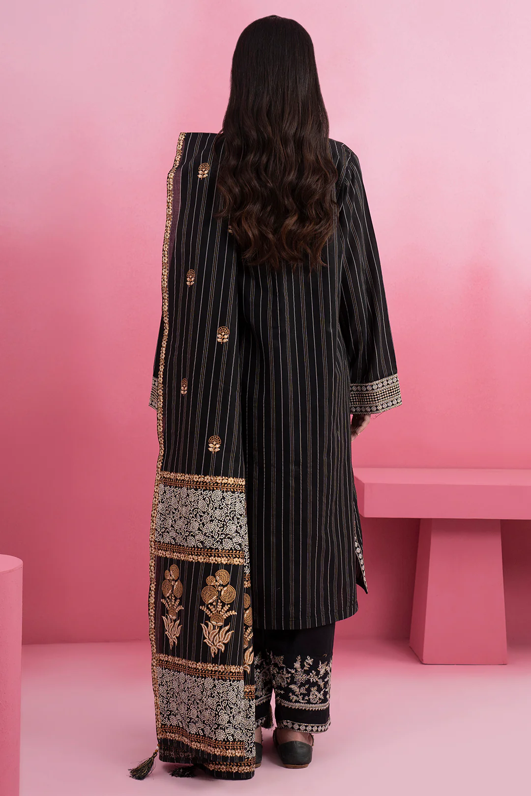 Embroidered Kurta Dupatta Trouser - 3415 - Image 7