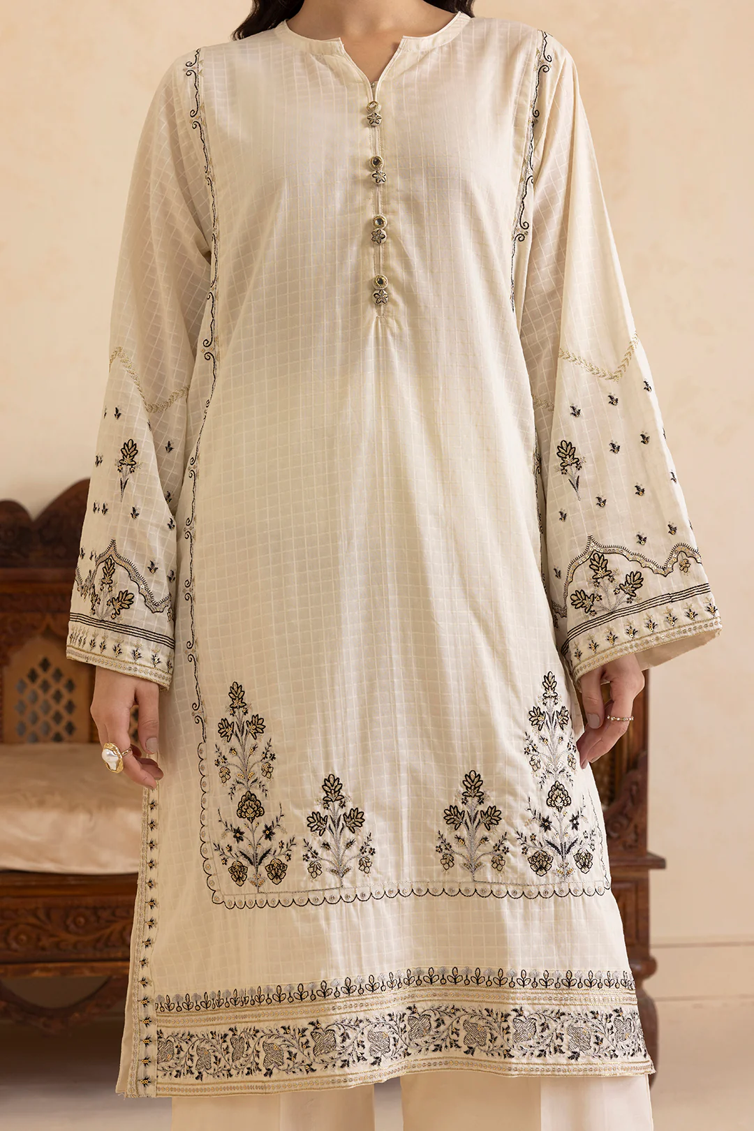 Embroidered Kurta Dupatta Trouser - 2502 - Image 5