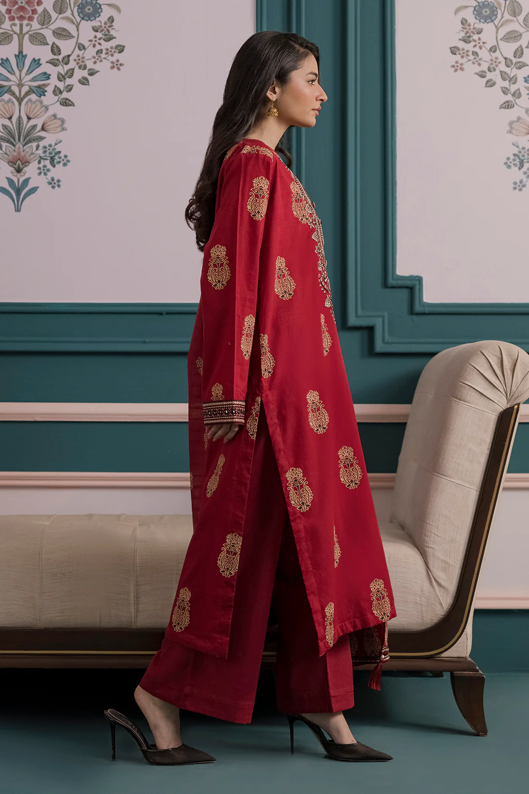 Embroidered Kurta Dupatta Trouser - 2503 - Image 6