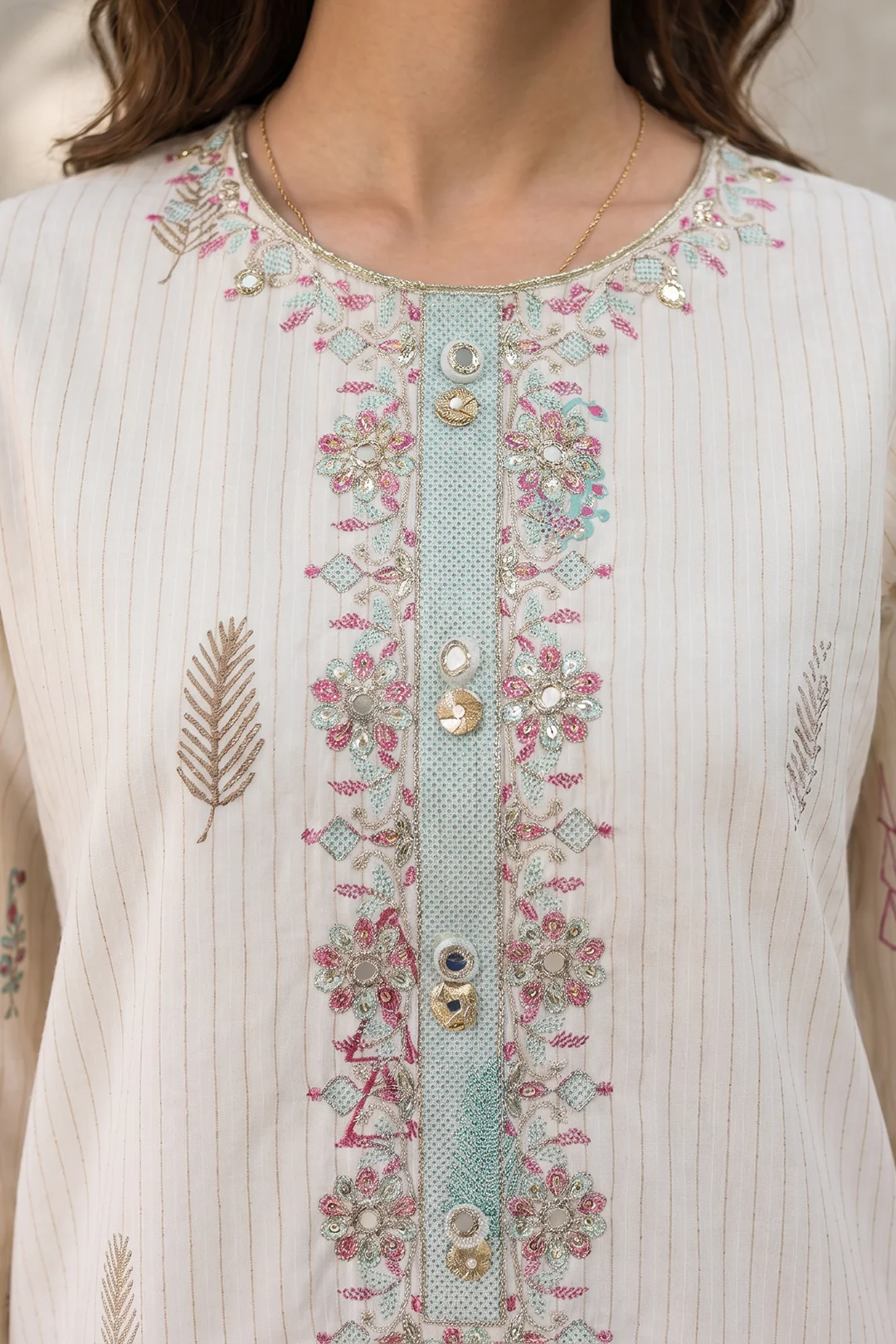 Embroidered Kurta Dupatta Trouser - 2508 - Image 3