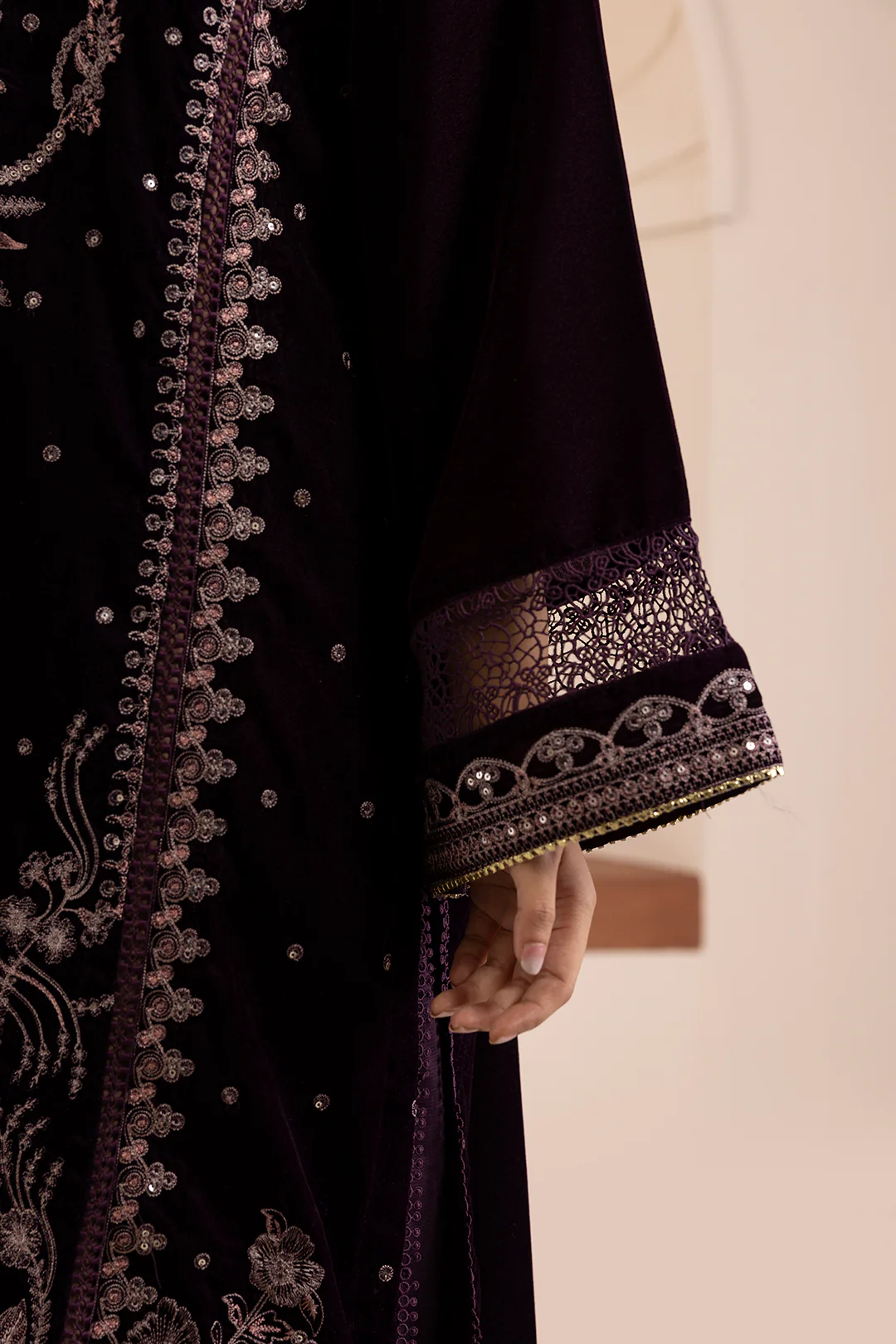Embroidered Kurta Dupatta Trouser - 0734 - Image 10