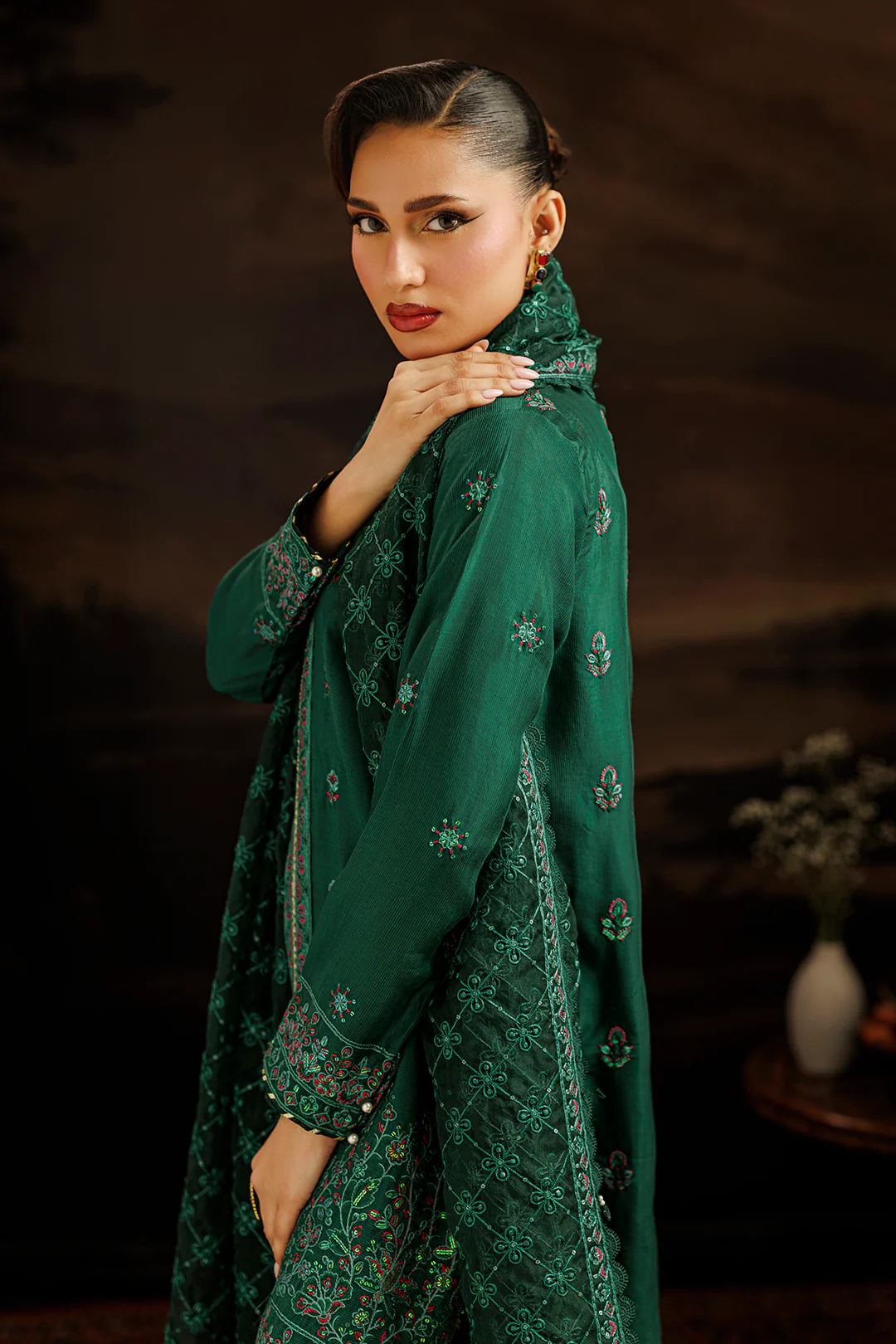 Embroidered Kurta Dupatta Trouser - 2735 - Image 14
