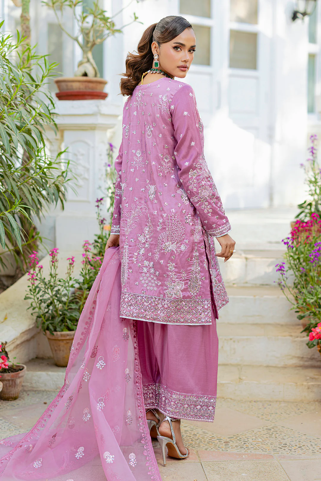 Embroidered Kurta Dupatta Trouser - 2736 - Image 8