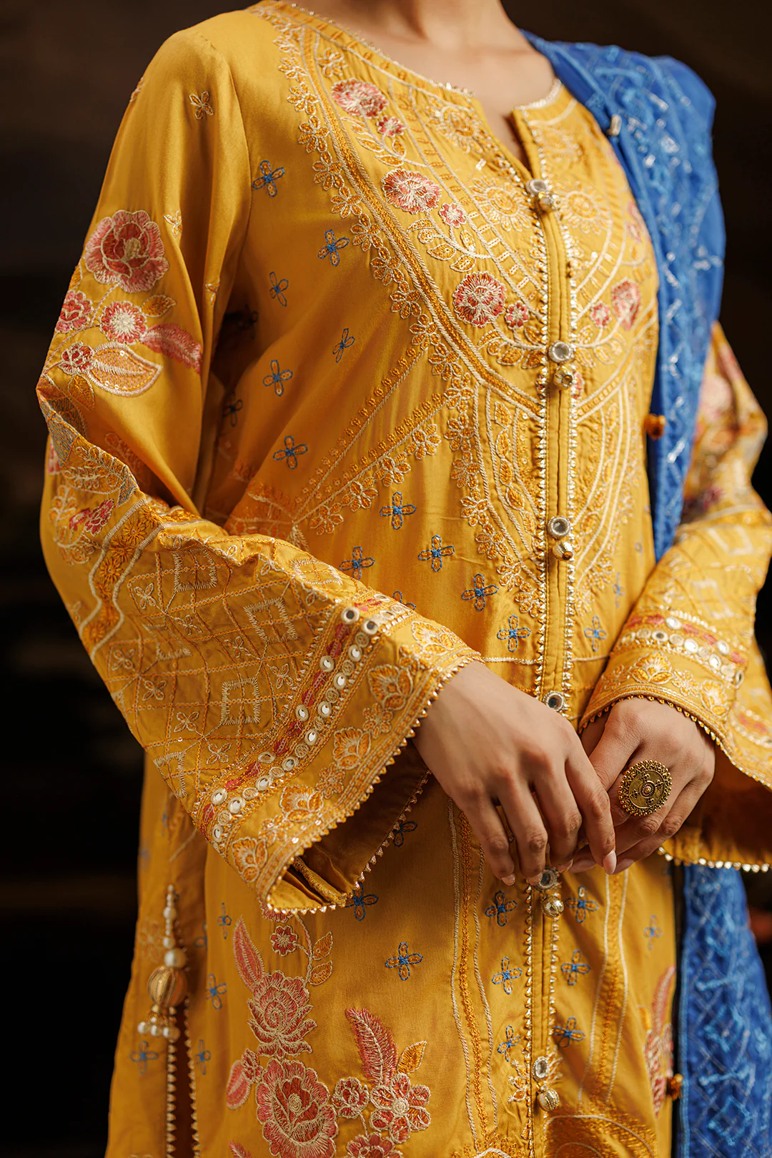 Embroidered Kurta Dupatta Trouser - 0760 - Image 8