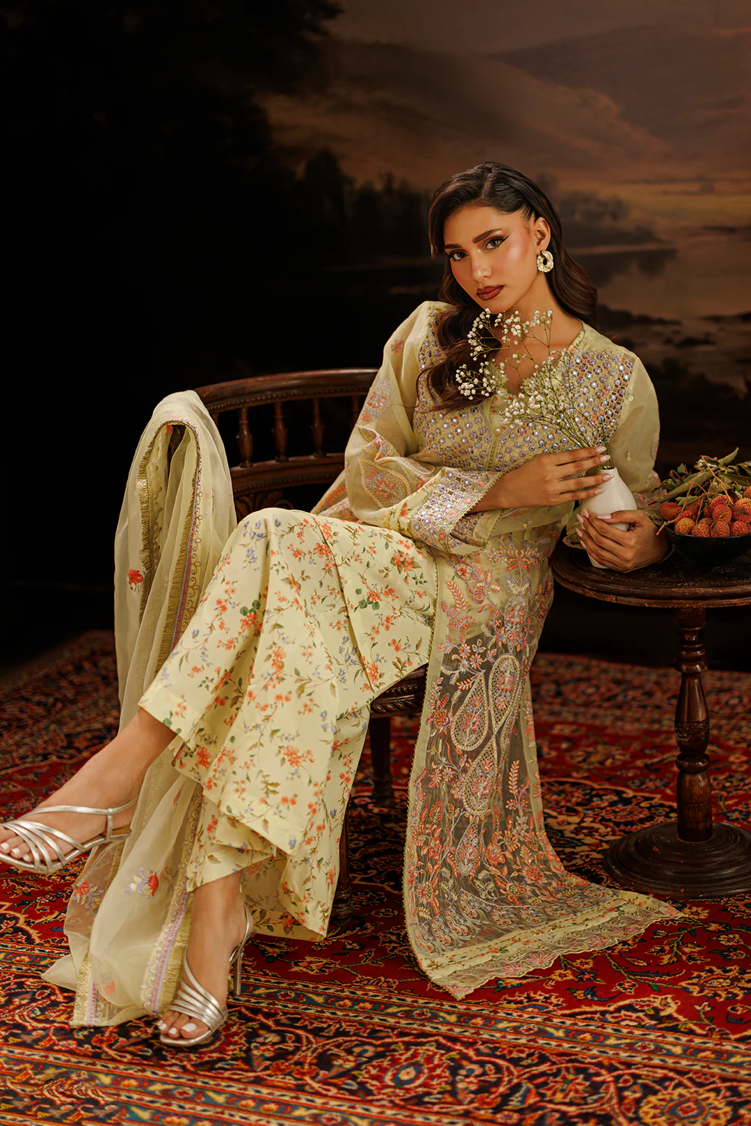 Embroidered Kurta Dupatta Trouser - 0770 - Image 7