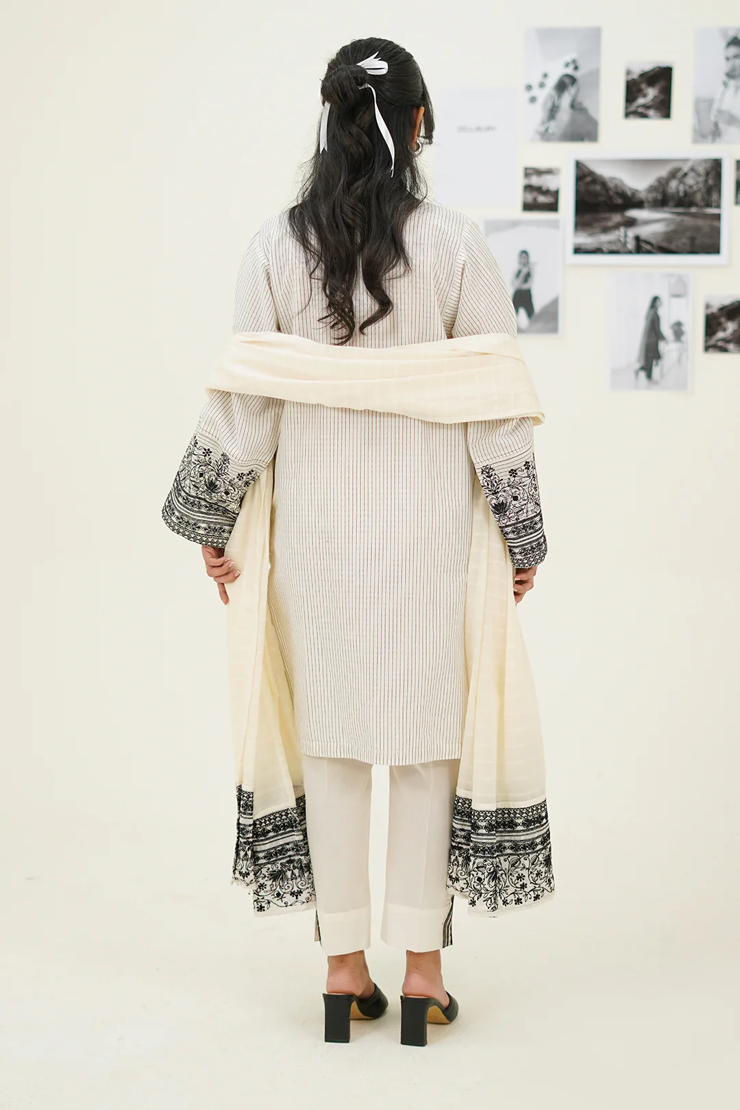 Embroidered Kurta Dupatta Trouser - 1241 - Image 7