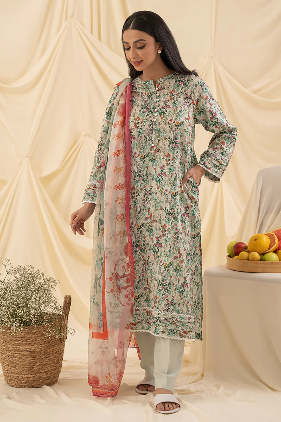 Kurta Dupatta Trouser - 1748 - Image 2