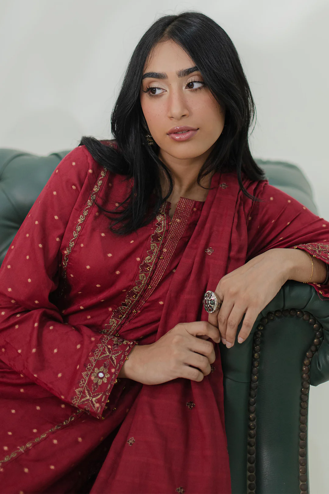 Embroidered Kurta Dupatta Trouser - 1776 - Image 5