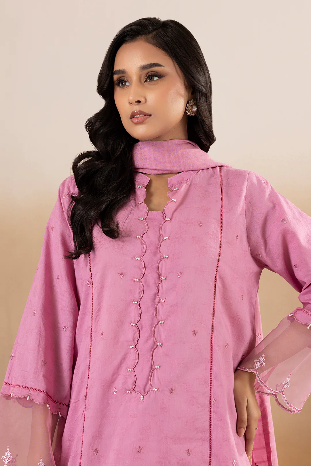 Embroidered Kurta Dupatta Trouser - 1777 - Image 2