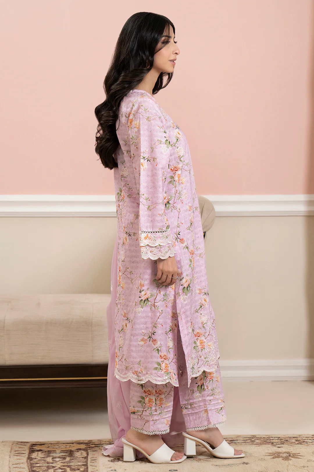 Embroidered Kurta Dupatta Trouser - 1786 - Image 6