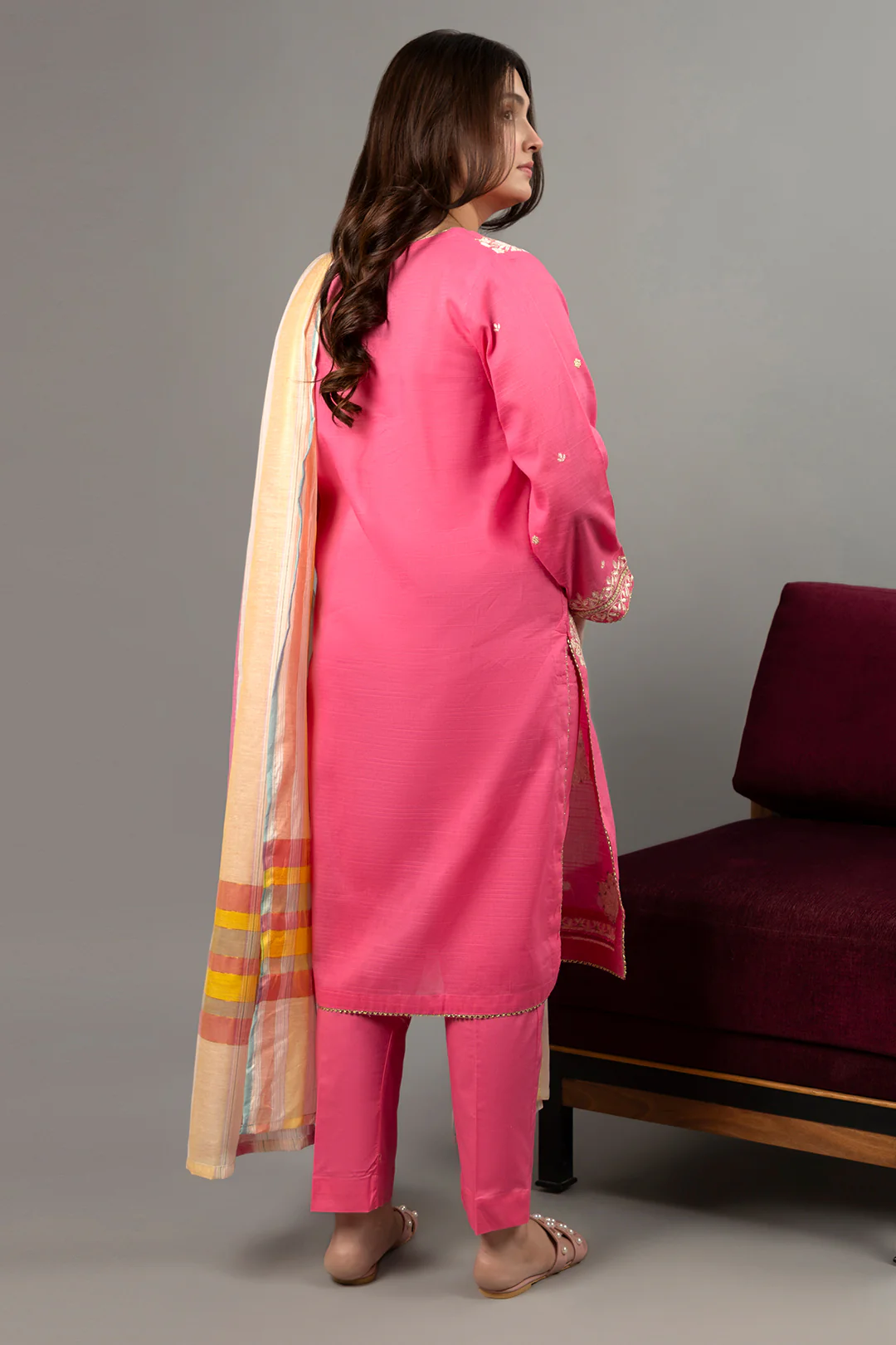 Embroidered Kurta Dupatta Trouser - 1790 - Image 5