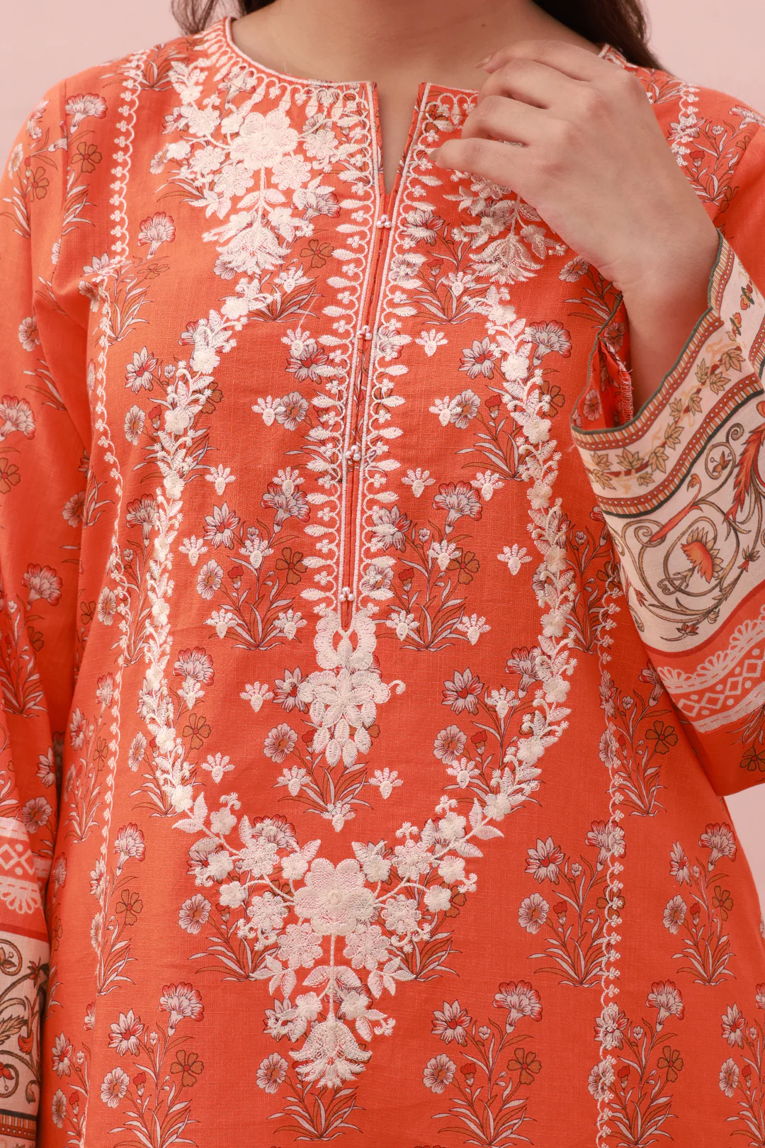 Embroidered Kurta Dupatta Trouser - 1962 - Image 4